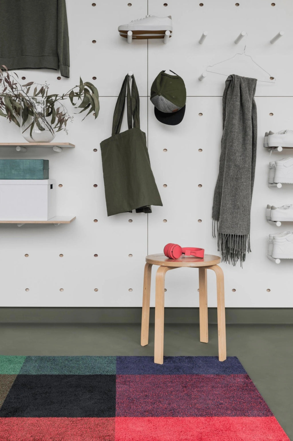 Heymat Mix Gem Doormat 85x115 cm - Recycled PET Light Beige/Pink/Green