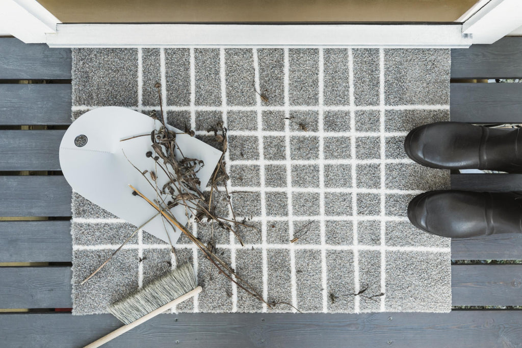 Heymat Hand Travertine Doormat 85x150cm Blue/Grey/White PET