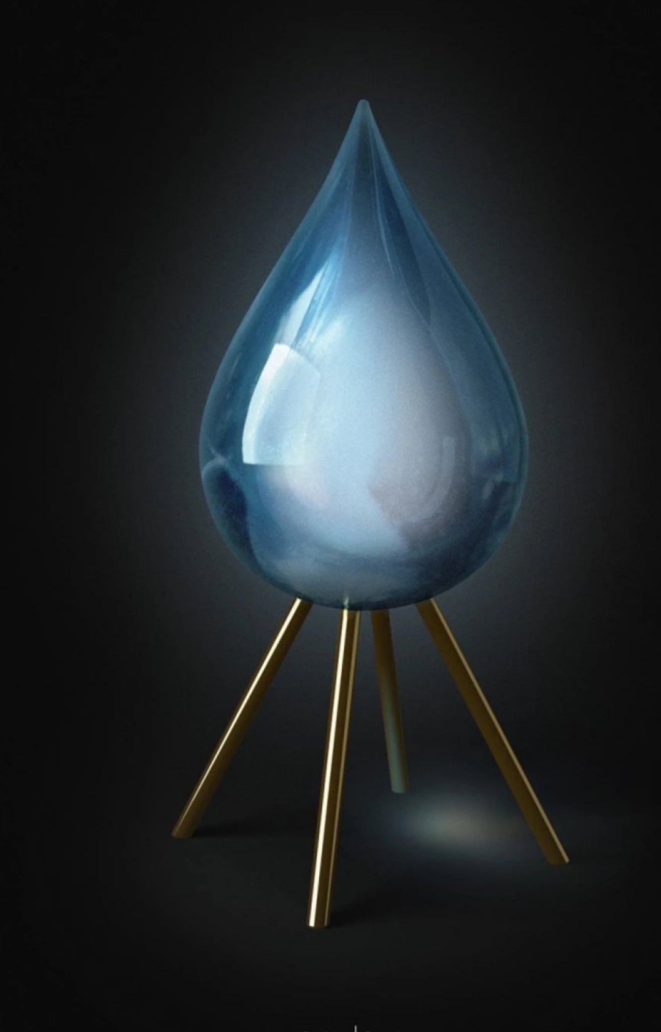 Brainchild Drop Classic Poster Without Frame A5, Black Background