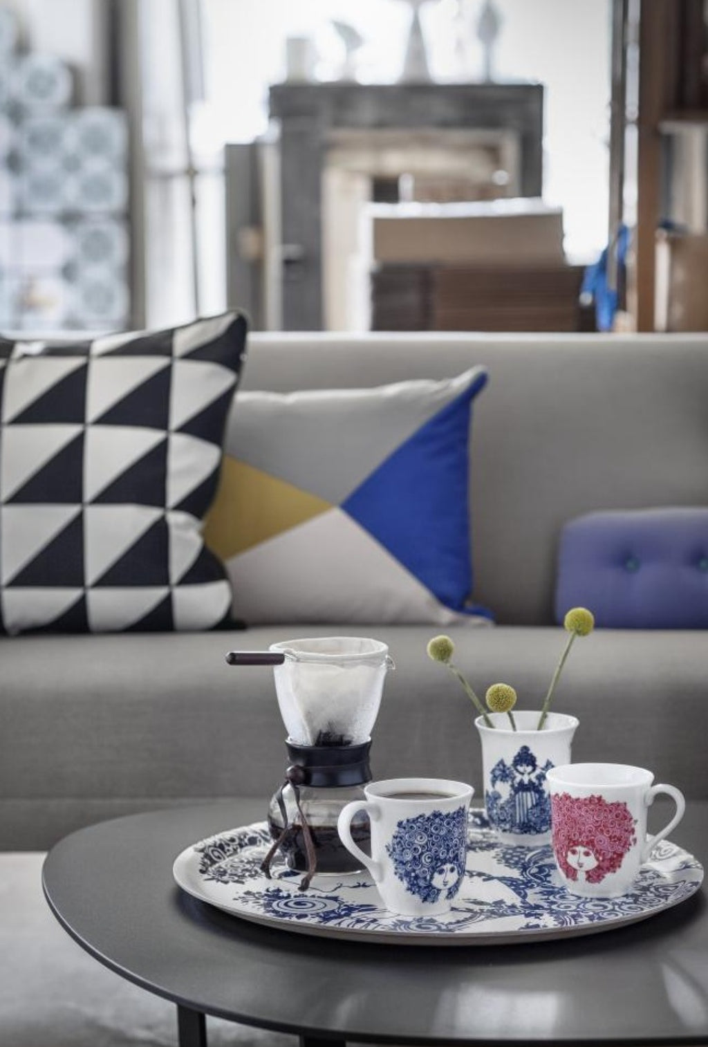 Bjørn Wiinblad Tray Rosamunde, Blue