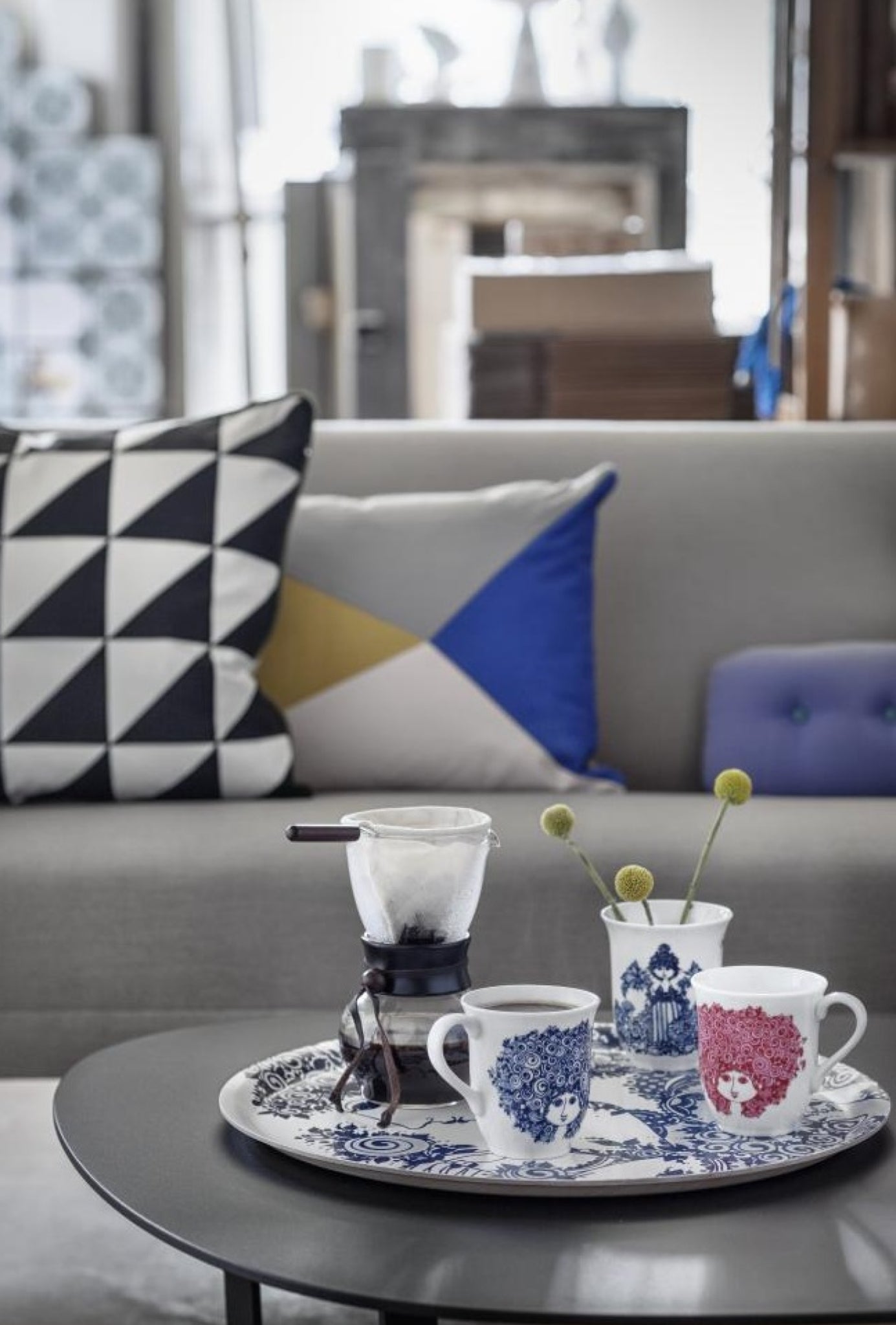 Bjørn Wiinblad Tray Rosamunde, Blue