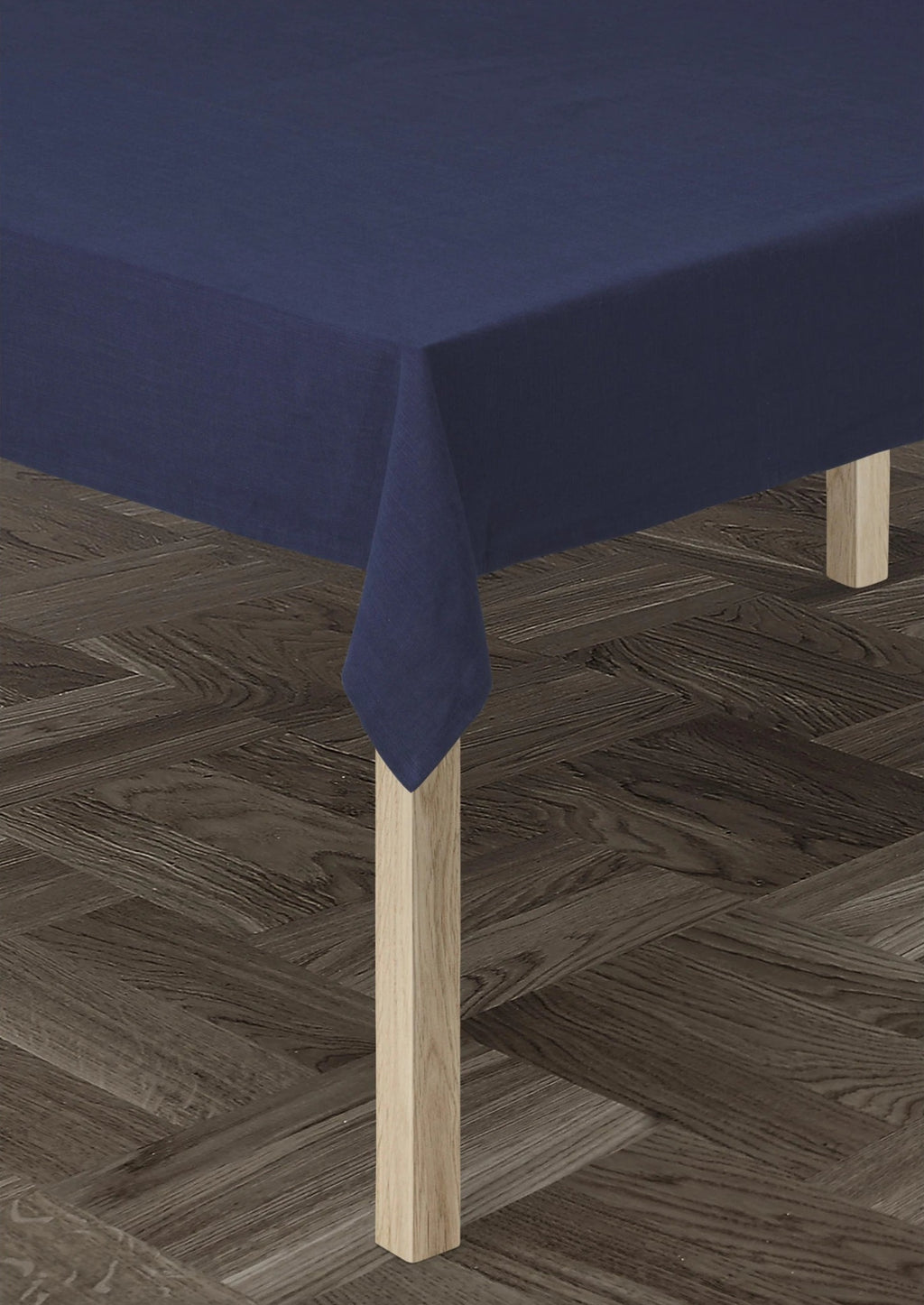 Juna Basic Cotton Tablecloth 150x220 Cm, Dark Blue