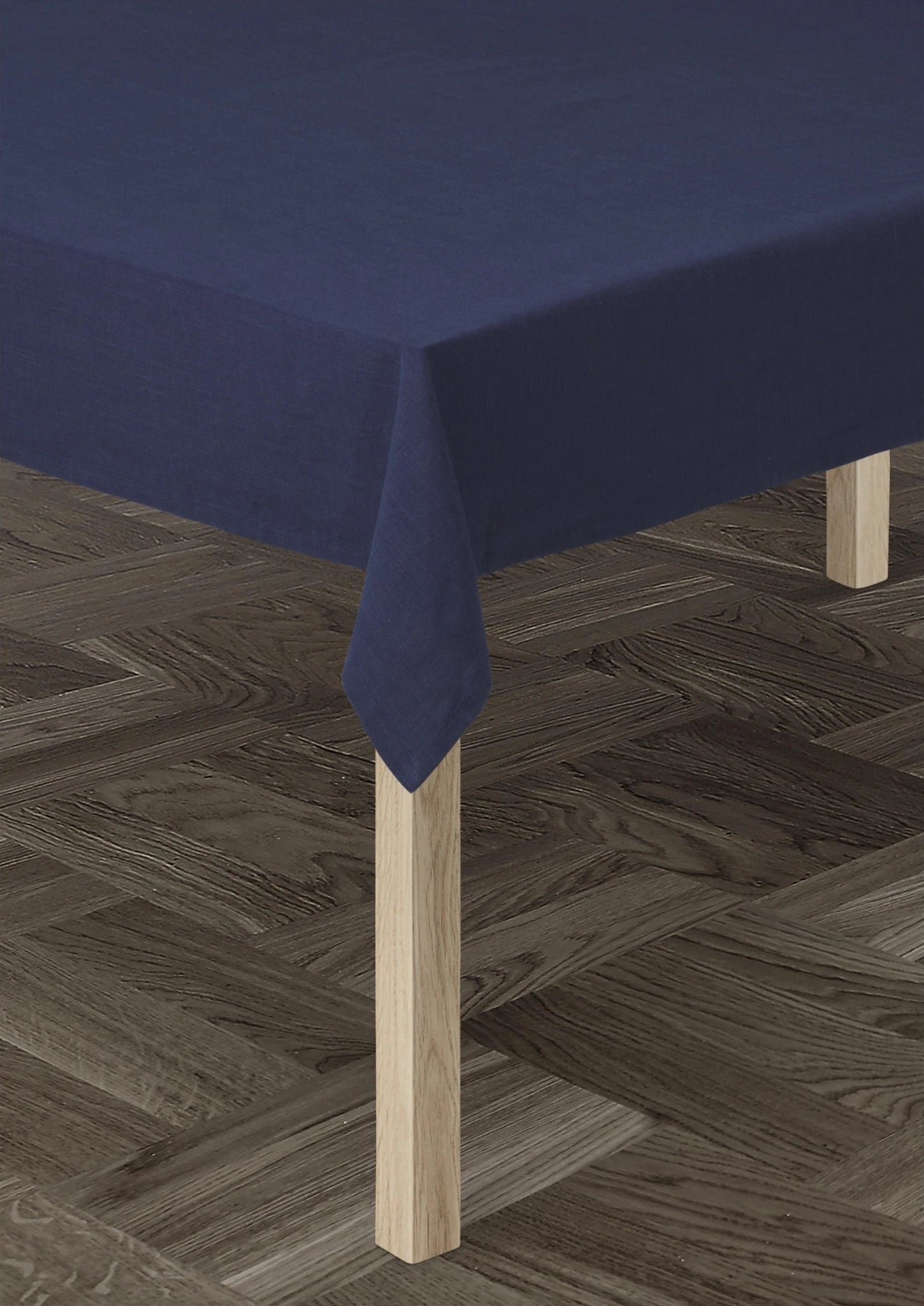 Juna Basic Cotton Tablecloth 150x220 Cm, Dark Blue