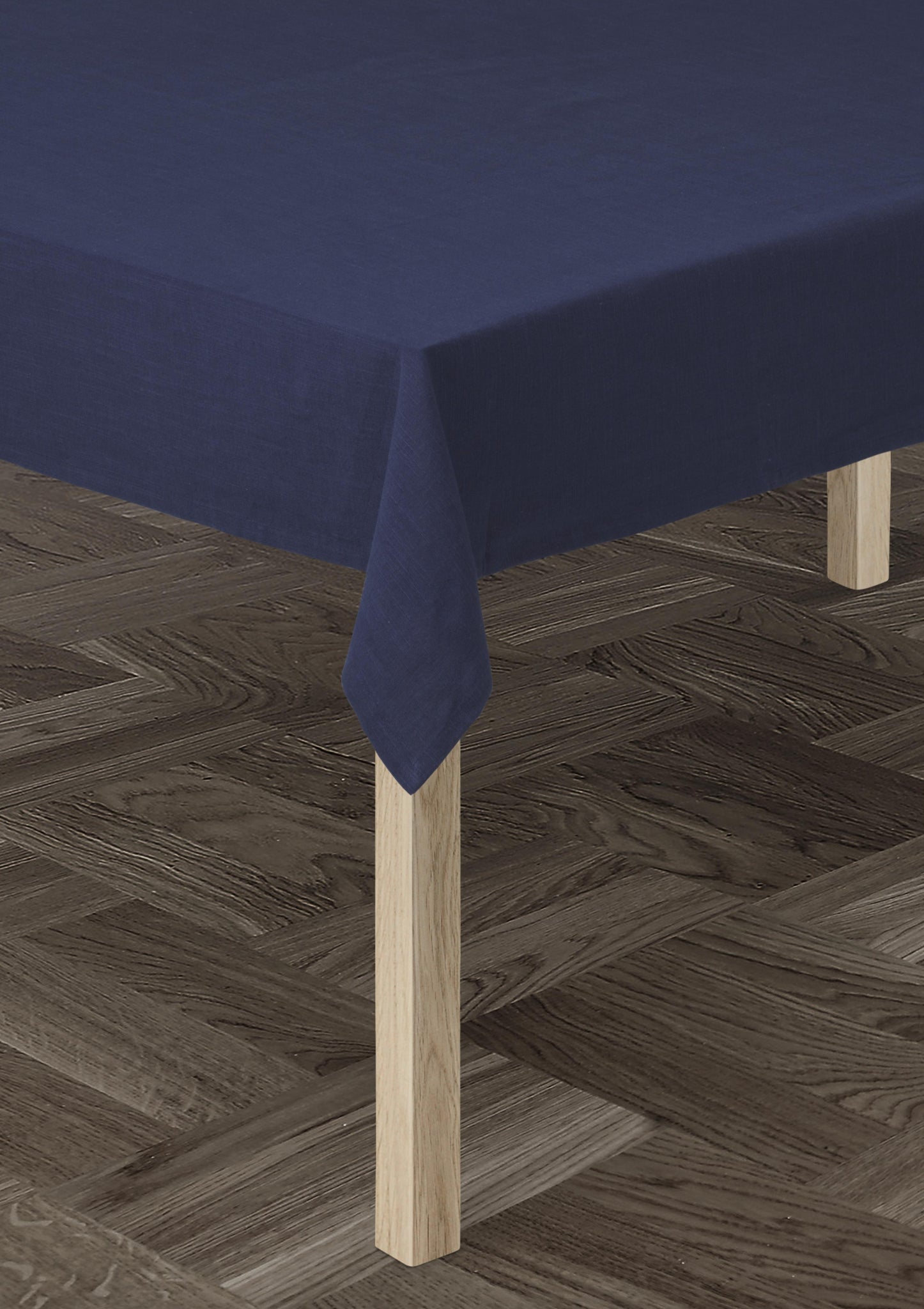 Juna Basic Cotton Tablecloth 150x220 Cm, Dark Blue