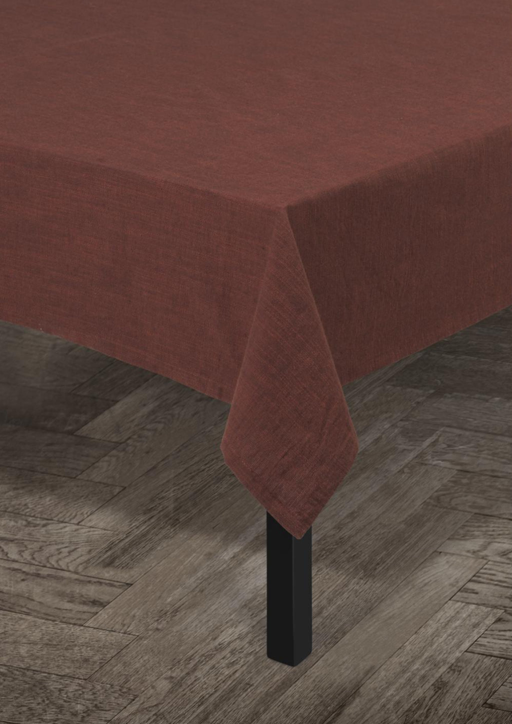 Juna Basic Cotton Tablecloth Chocolate, 150x320 Cm