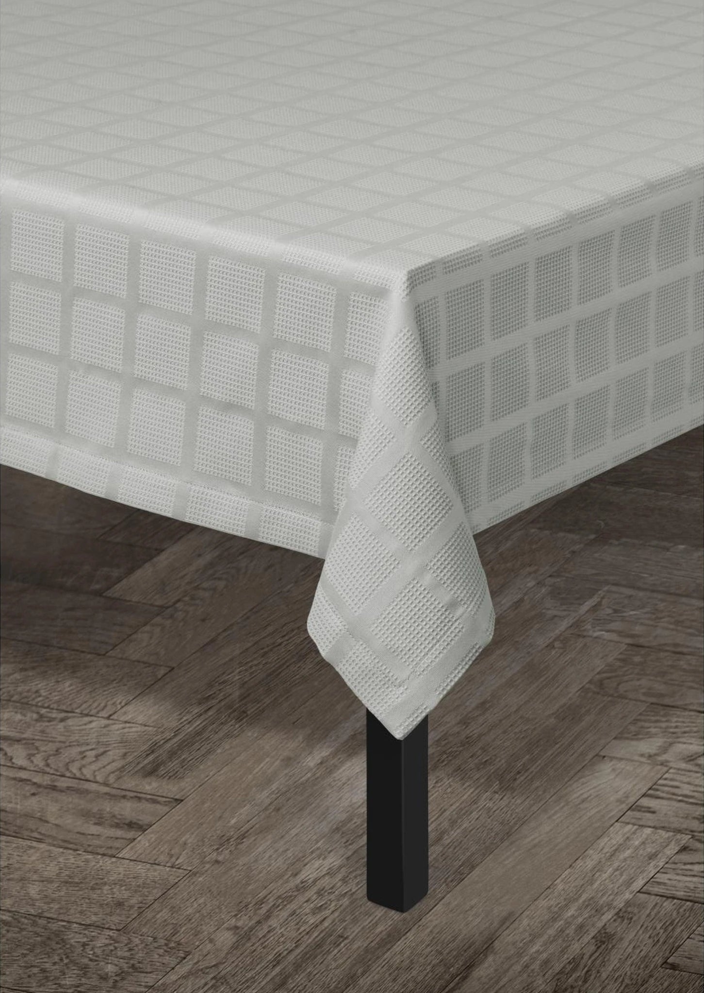 Juna Brick Damascus Tablecloth Grey, 150x220 Cm