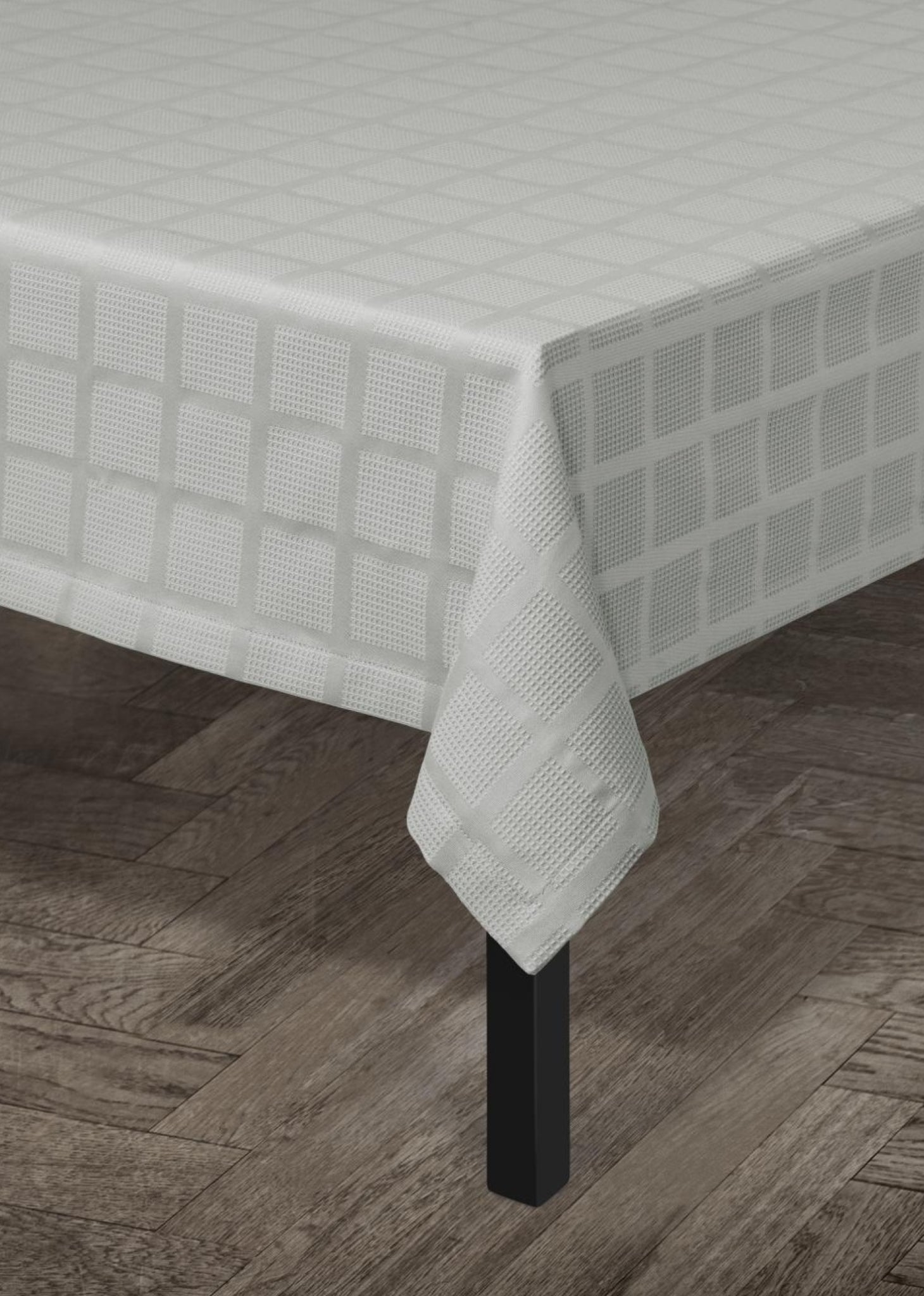 Juna Brick Damascus Tablecloth Grey, 150x220 Cm