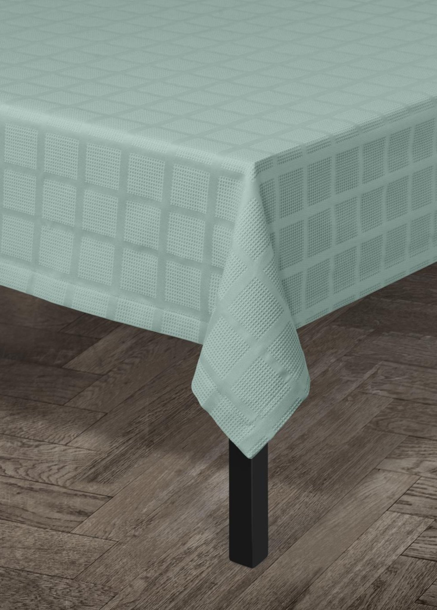 Juna Brick Damascus Tablecloth Turquoise, 150x220 Cm