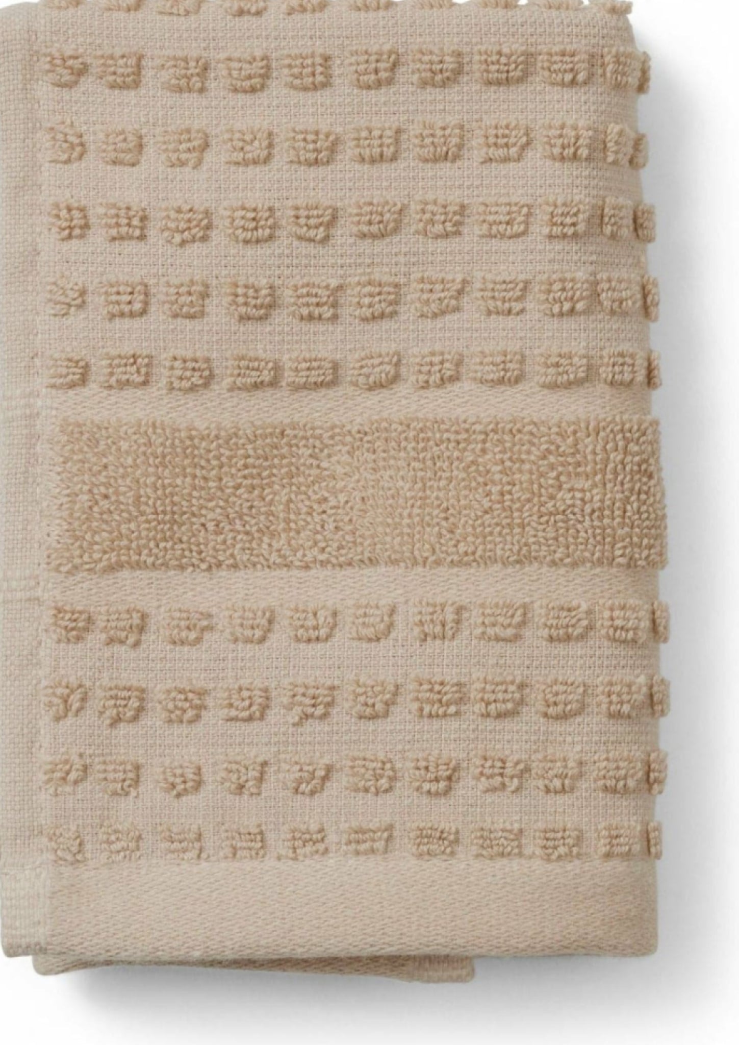 Juna Check Washcloth 30x30 Cm, Sand