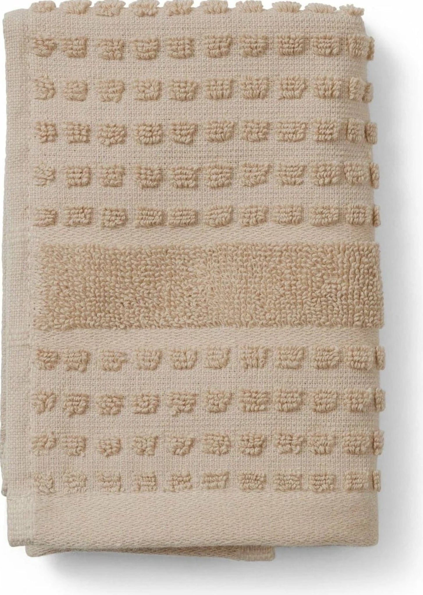 Juna Check Washcloth 30x30 Cm, Sand