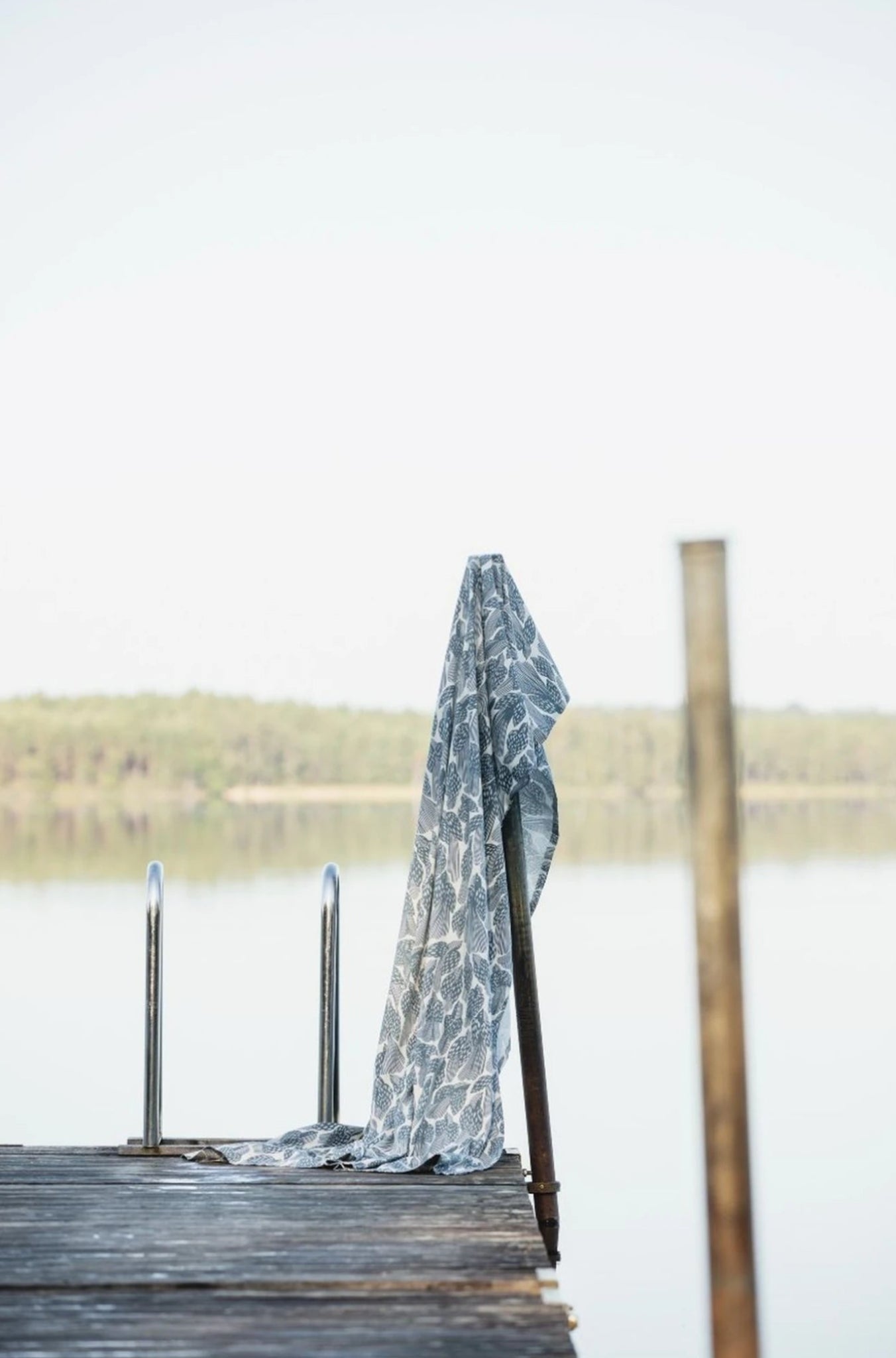 Spira Birds Fabric Width 150 Cm (Price Per Meter), Dusty Blue