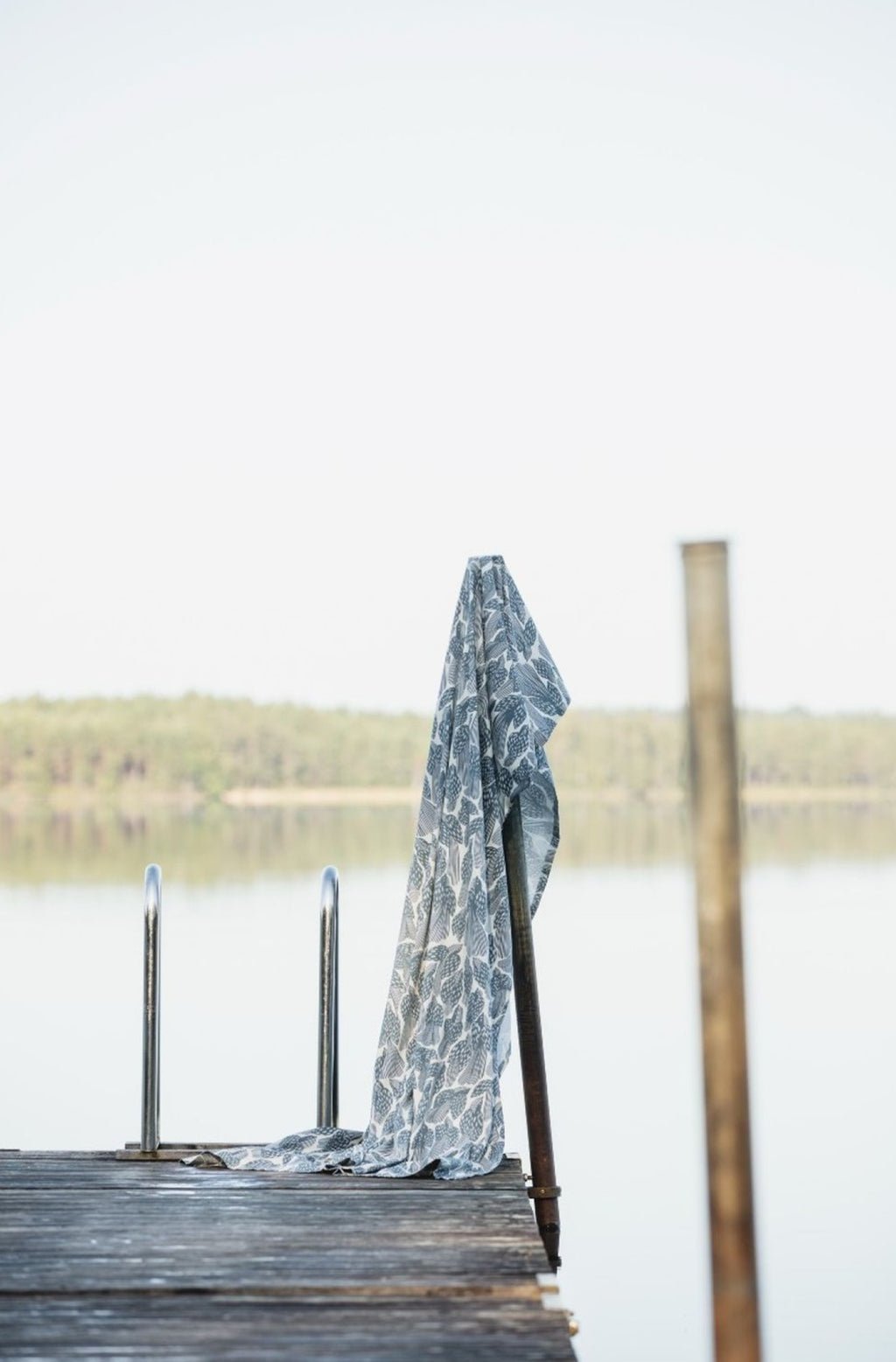 Spira Birds Fabric Width 150 Cm (Price Per Meter), Dusty Blue