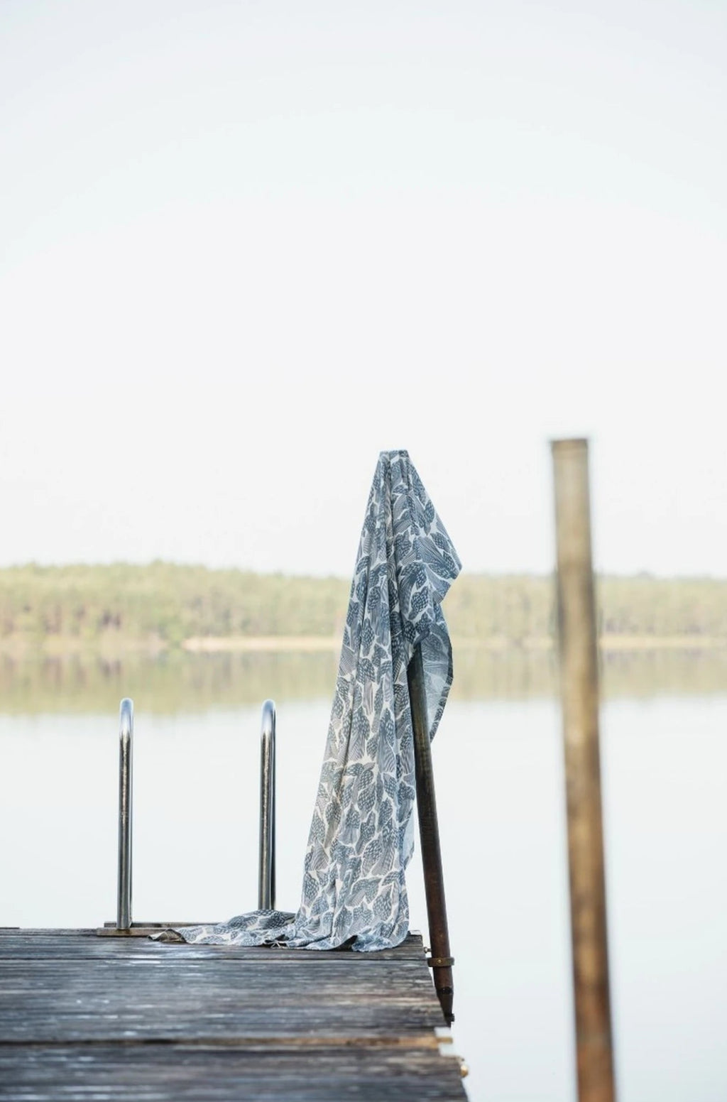 Spira Birds Fabric Width 150 Cm (Price Per Meter), Dusty Blue