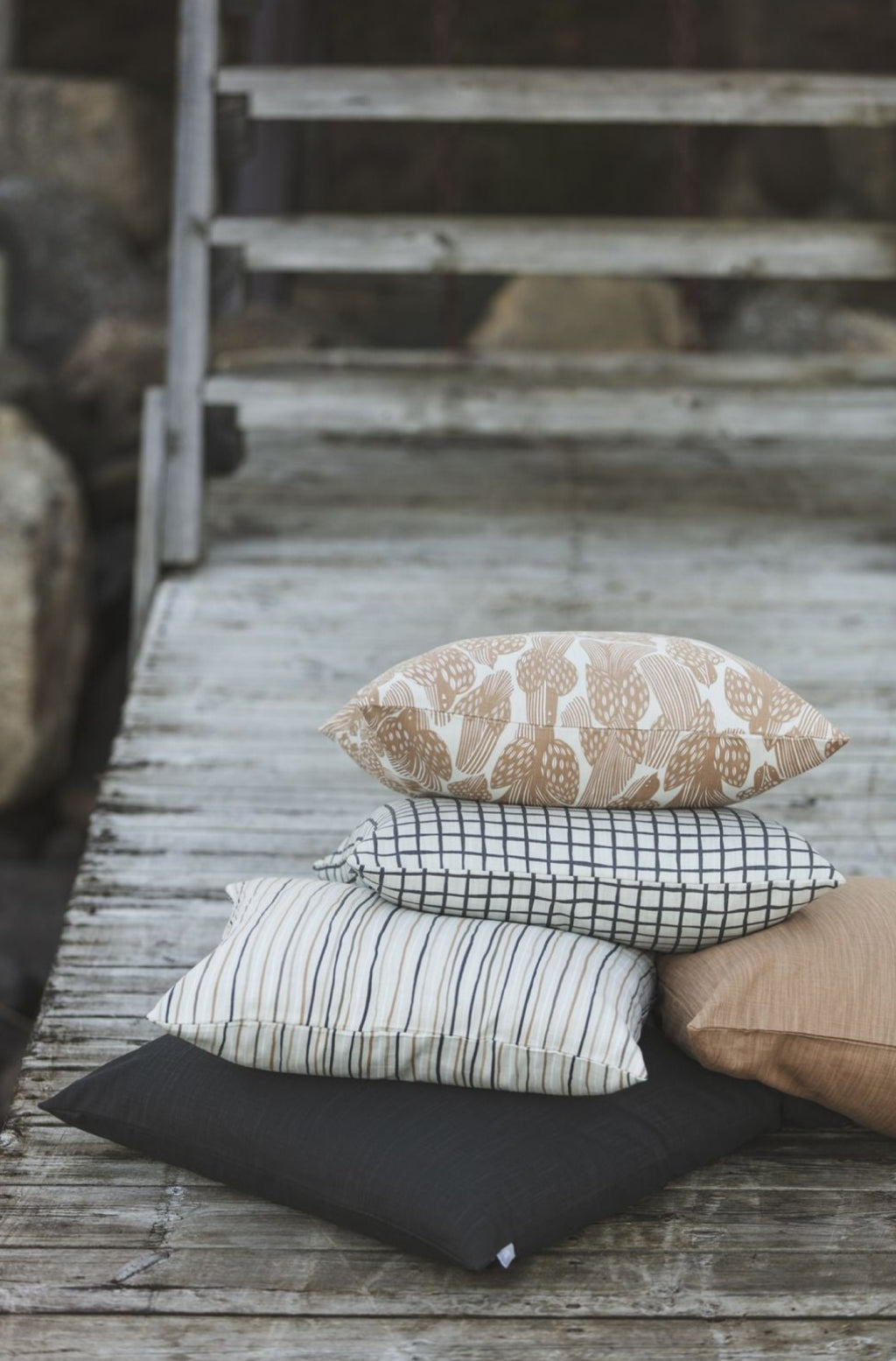 Spira Stripe R60 Cushion Cover, Multi Natural