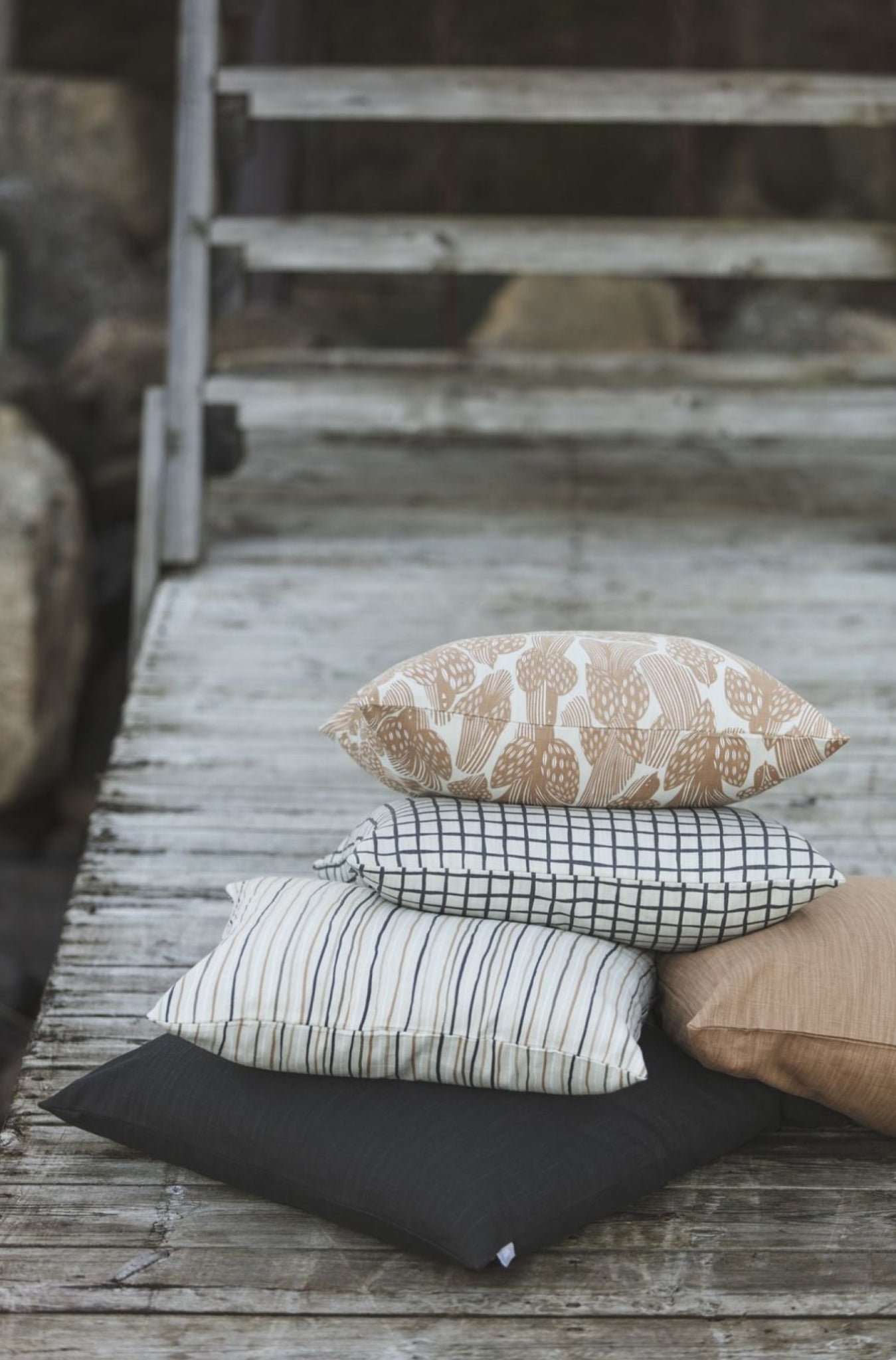 Spira Stripe R60 Cushion Cover, Multi Natural