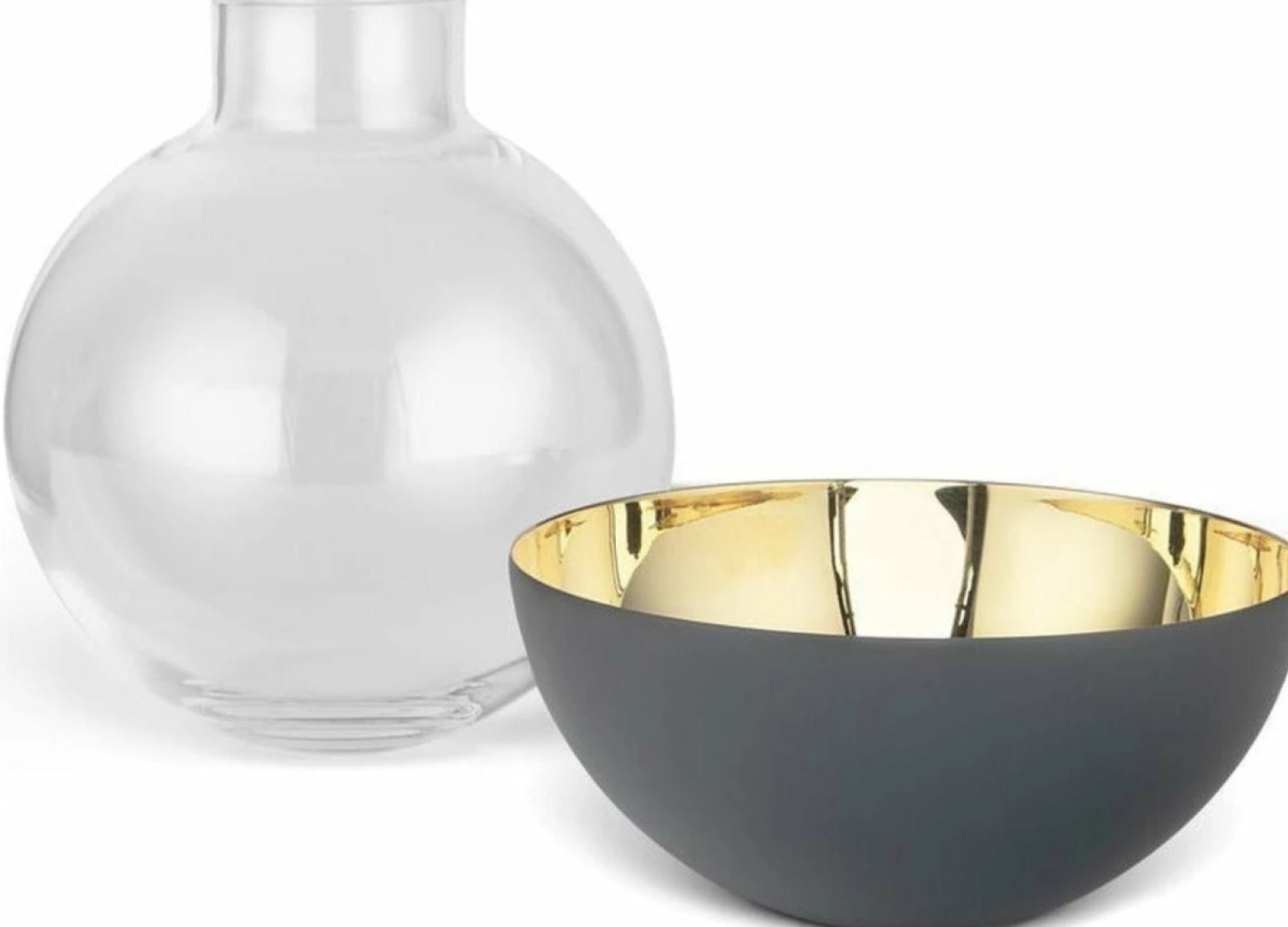 Skultuna Pomme Vase & Candlestick Large, Dark Grey
