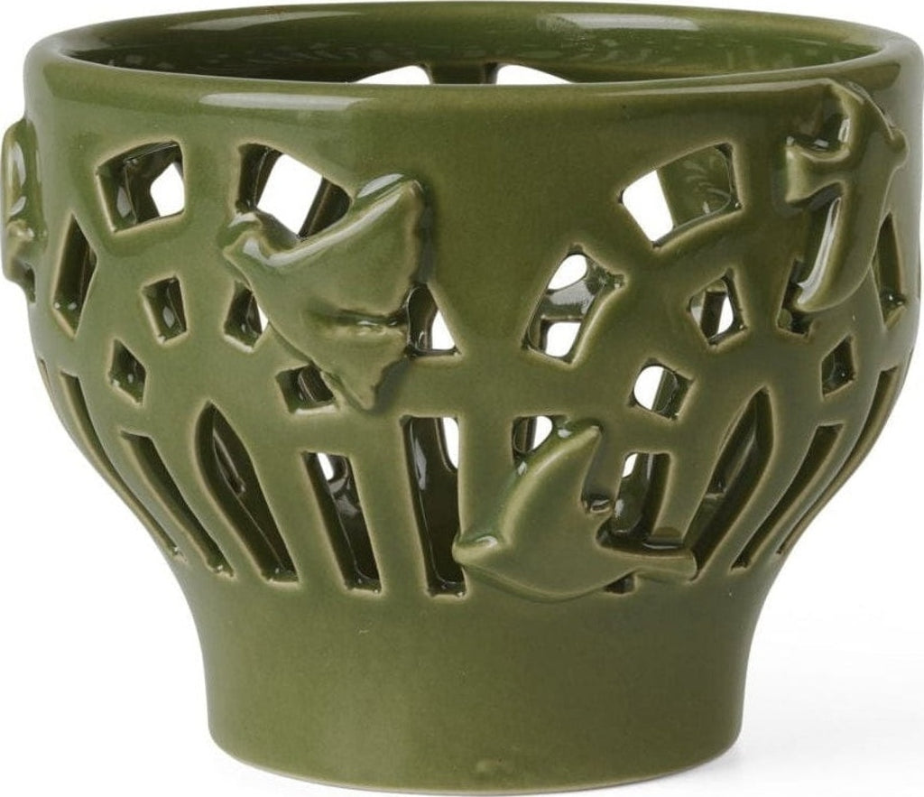 Kähler Orangery Tealight Holder Ø9.5 cm, Green Garden