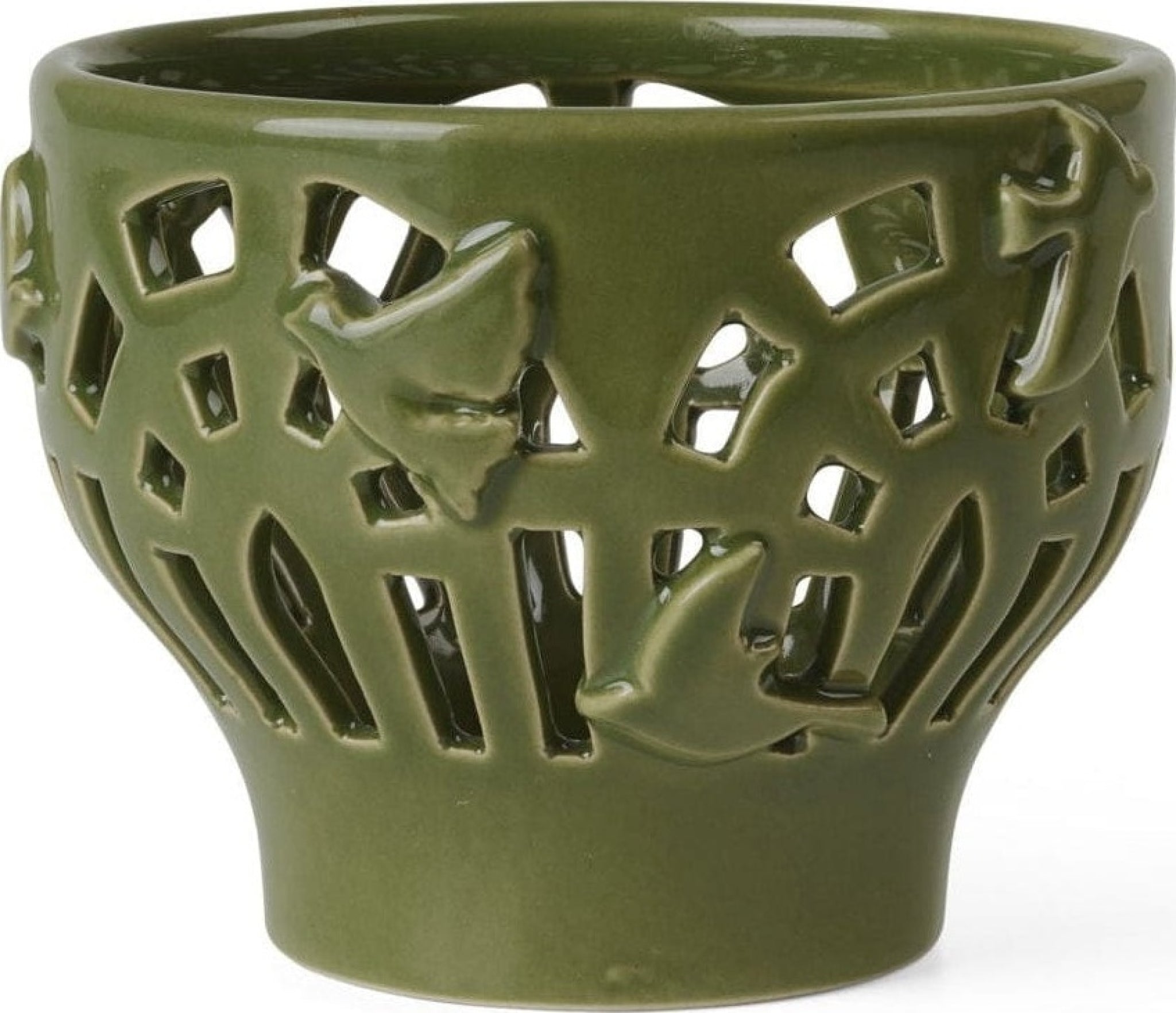 Kähler Orangery Tealight Holder Ø9.5 cm, Green Garden