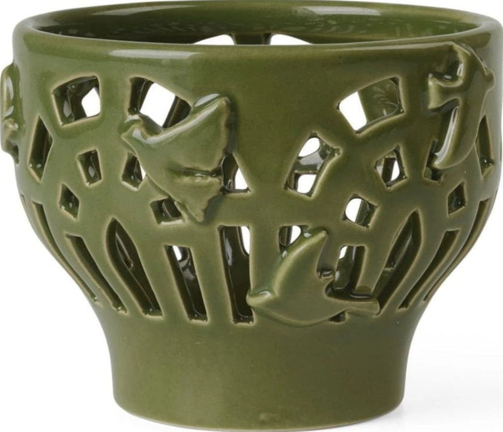 Kähler Orangery Tealight Holder Ø9.5 cm, Green Garden