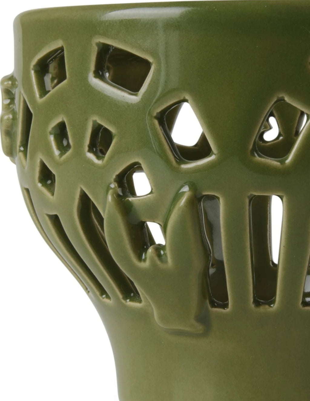 Kähler Orangery Tealight Holder Ø9.5 cm, Green Garden