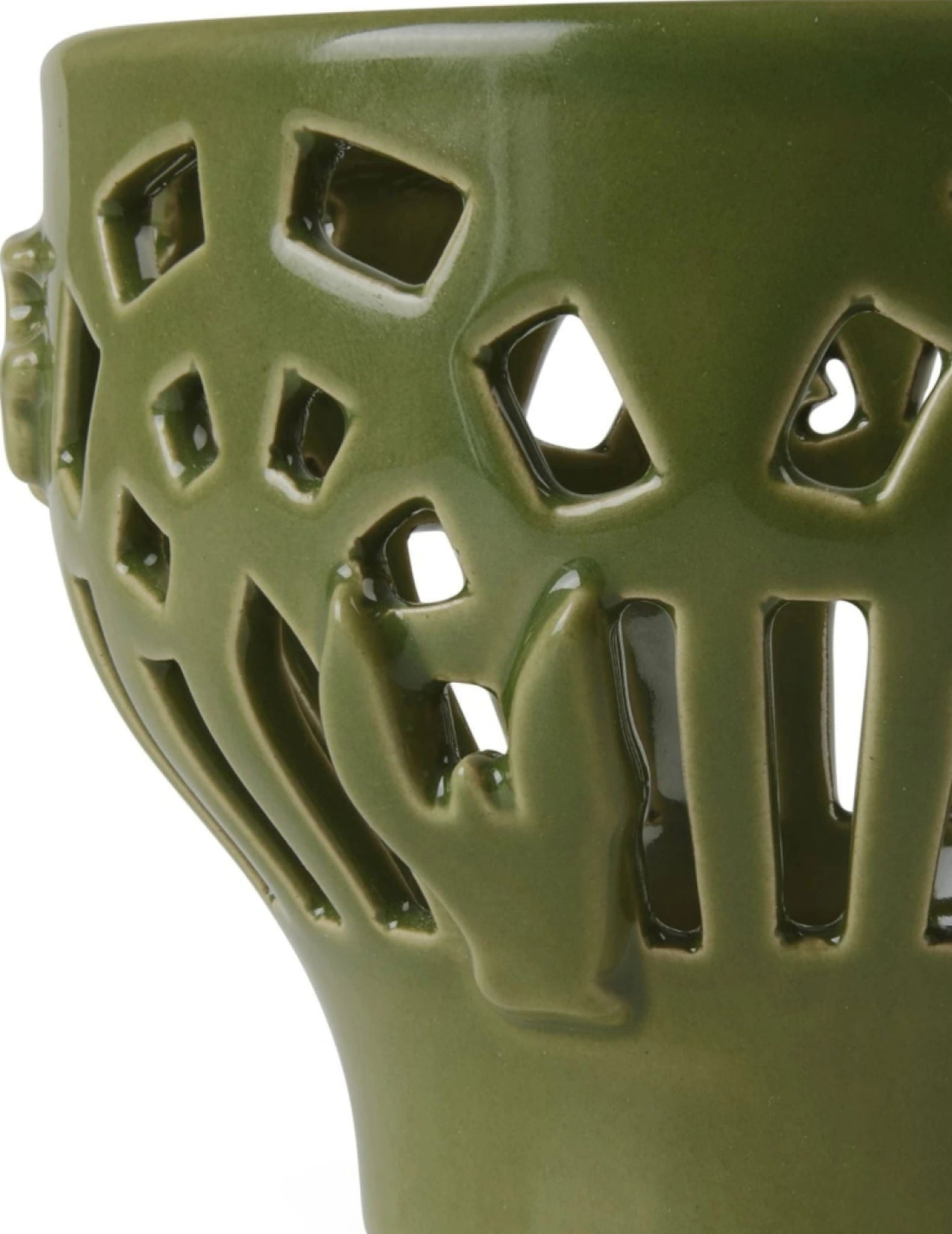 Kähler Orangery Tealight Holder Ø9.5 cm, Green Garden