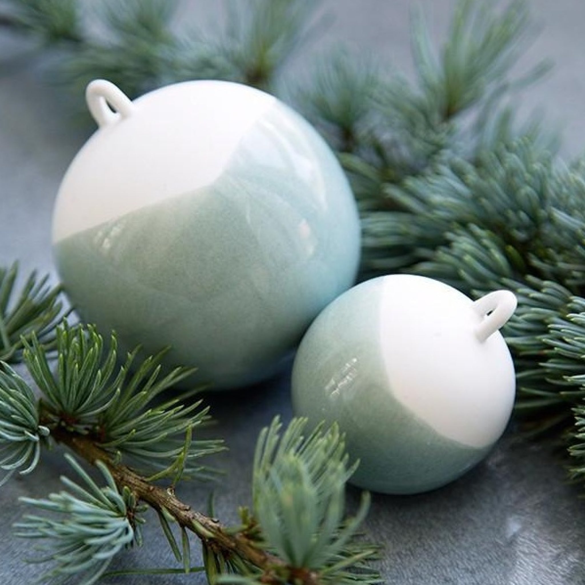 Kähler Nobili Decorative Balls, Winter Grey