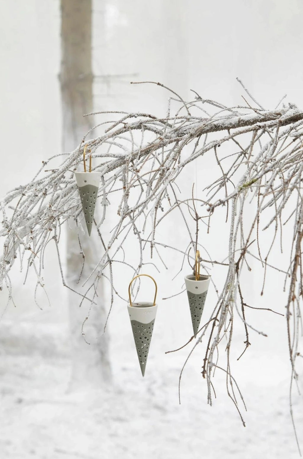 Kähler Nobili Christmas Pit Behind 5x18 Cm, Olive Green