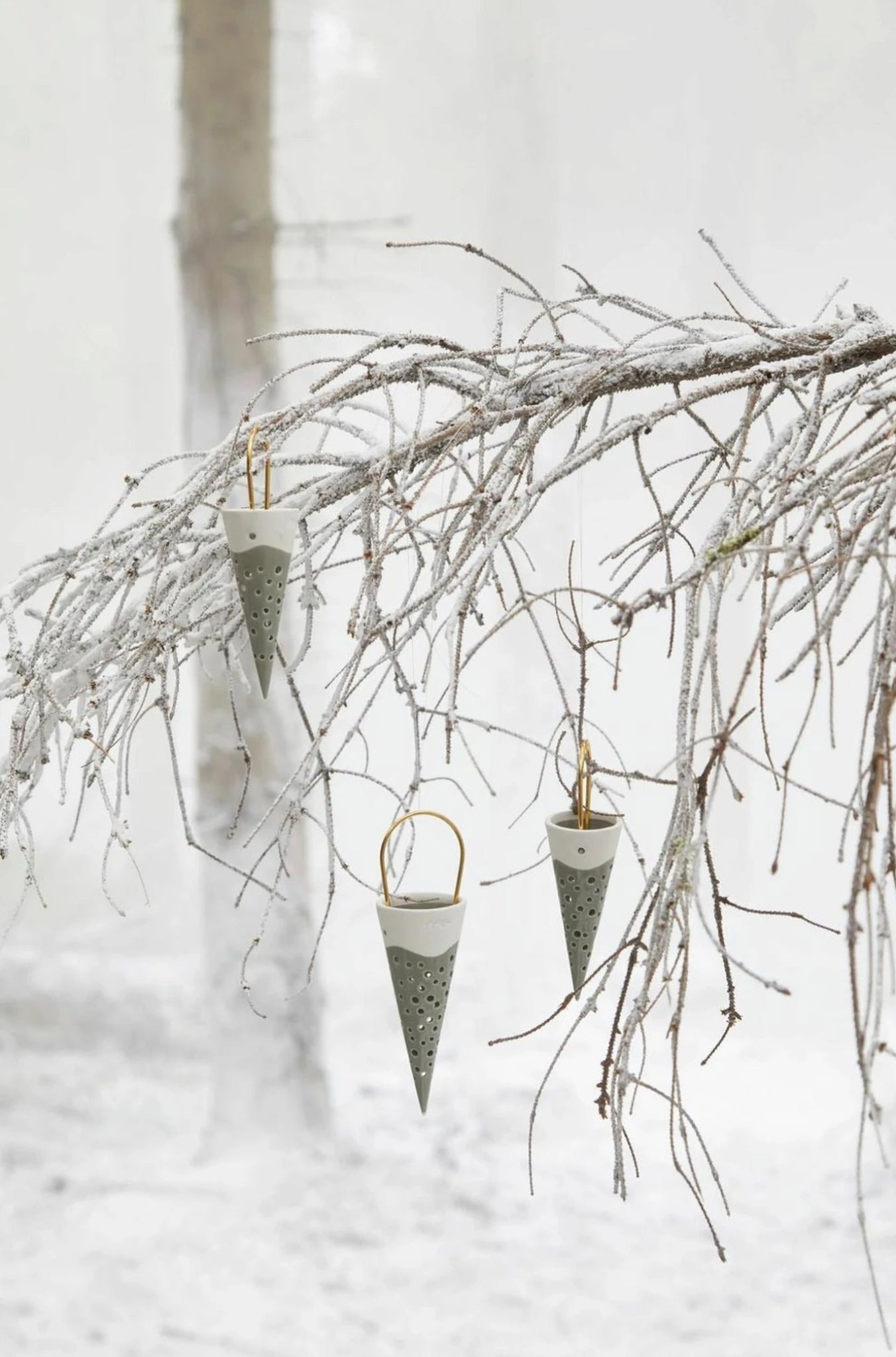 Kähler Nobili Christmas Pit Behind 5x18 Cm, Olive Green