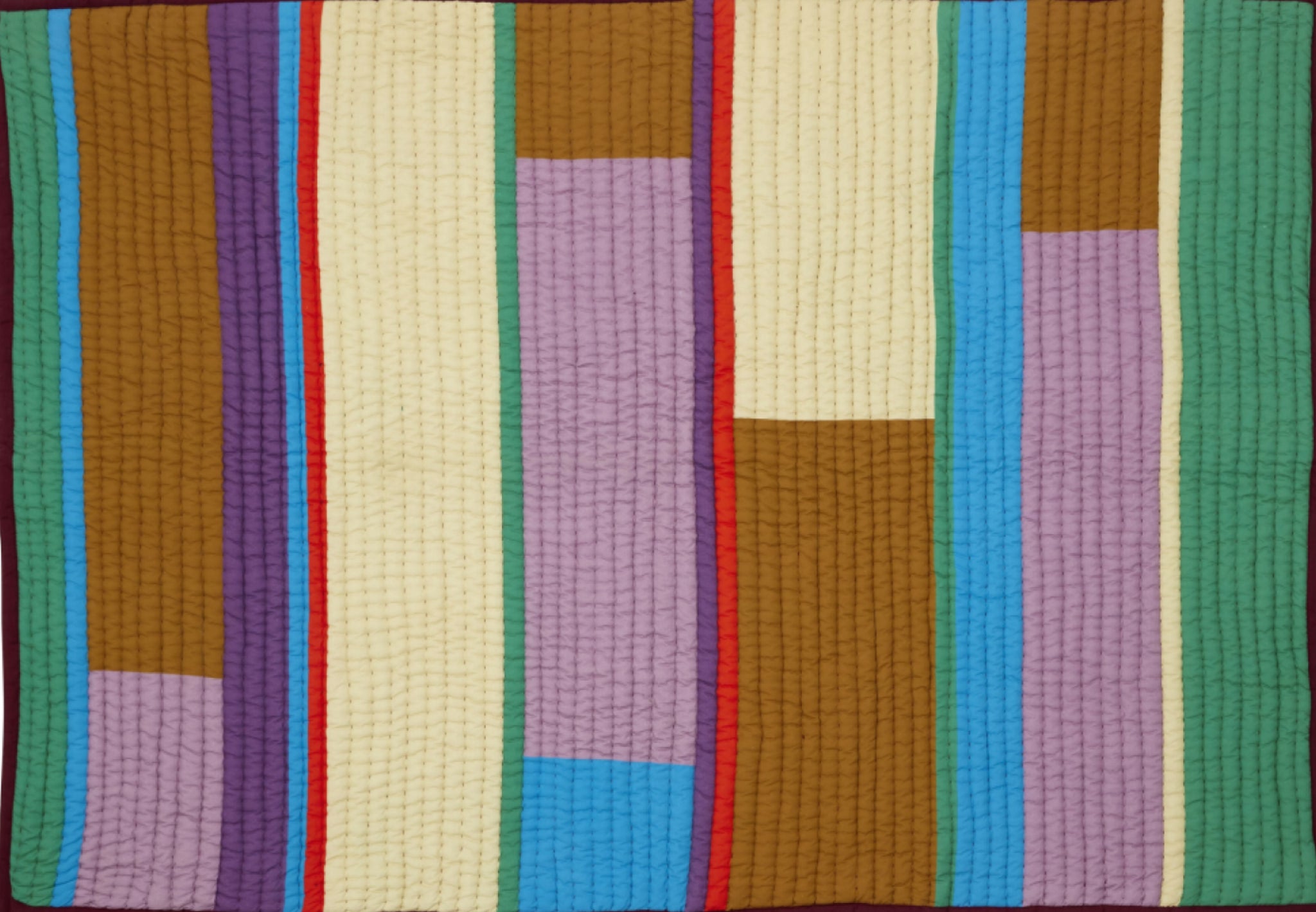 701406-HUB Multicoloured Quilted Plaid - OEKO-TEX® Cotton 140x200cm