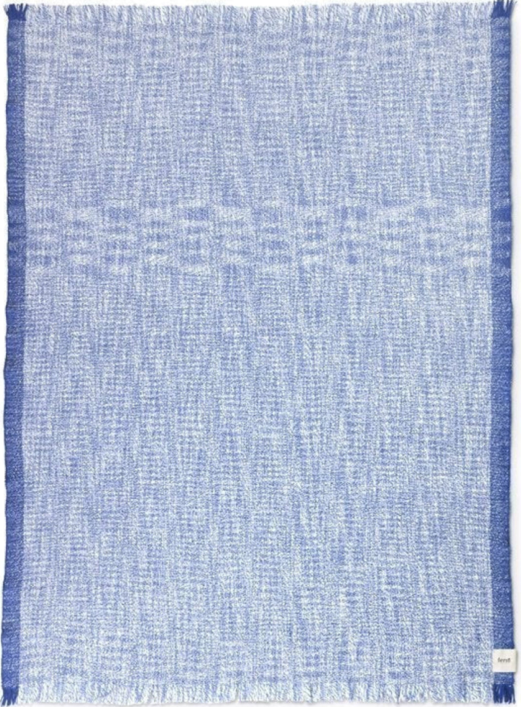 Ferm Living Enfold Wool Blanket, Blue White