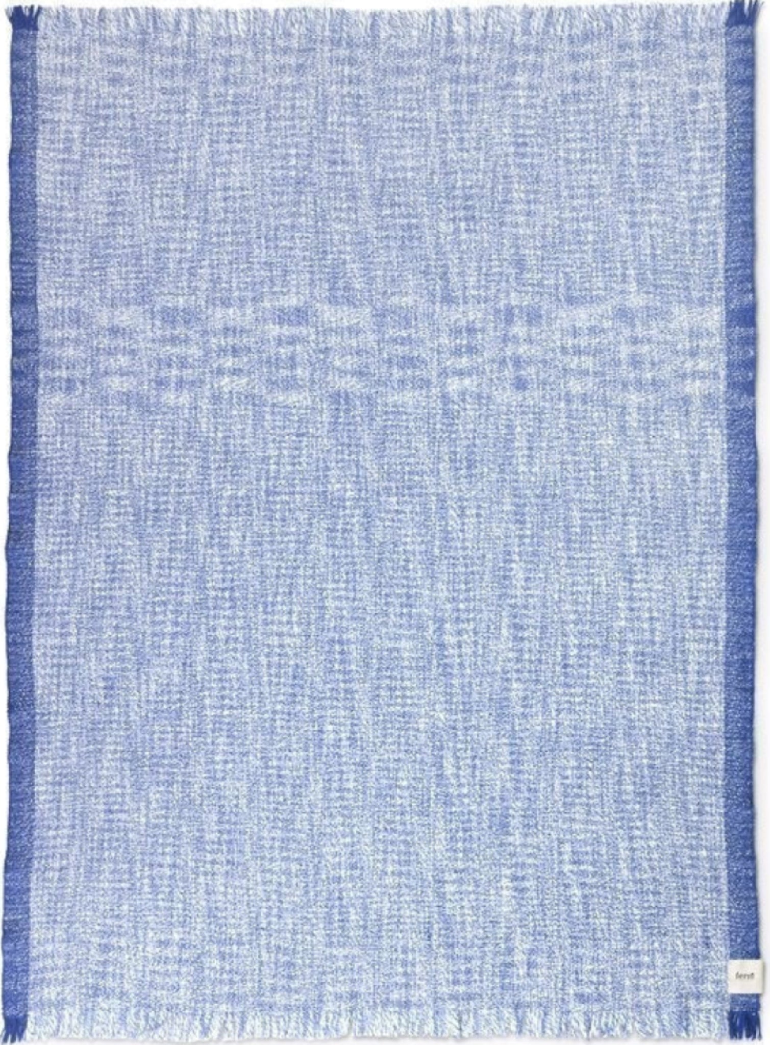 Ferm Living Enfold Wool Blanket, Blue White