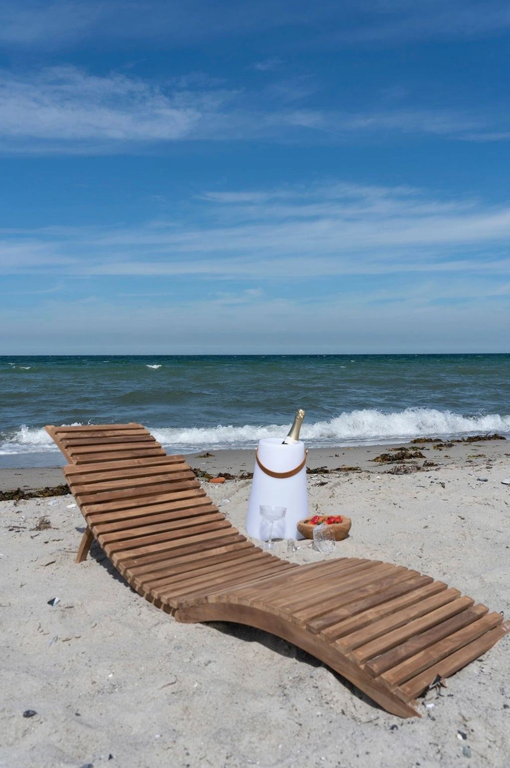 House Nordic Arrieta Sunlounger In Teak Wood, Nature