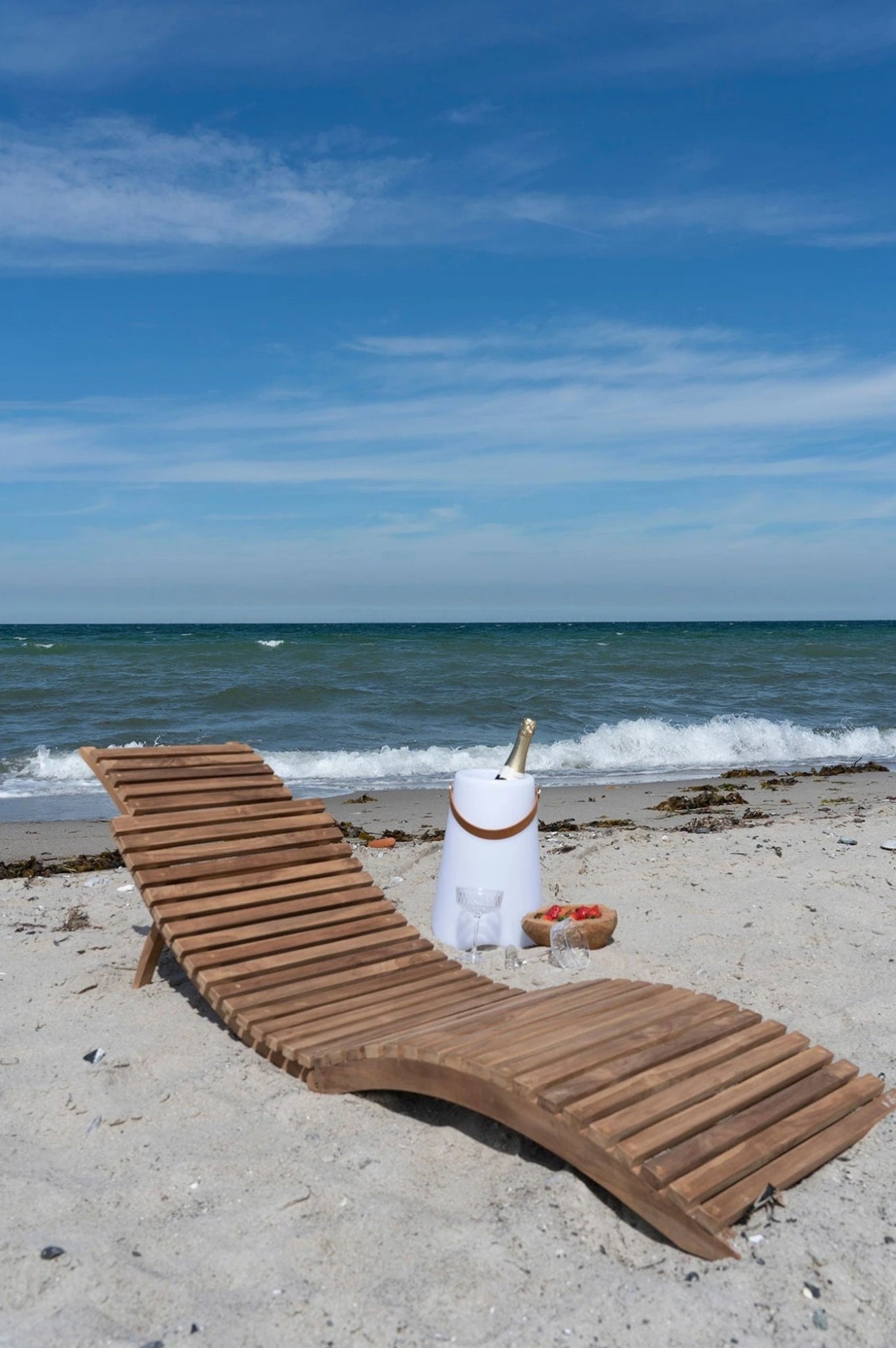 House Nordic Arrieta Sunlounger In Teak Wood, Nature