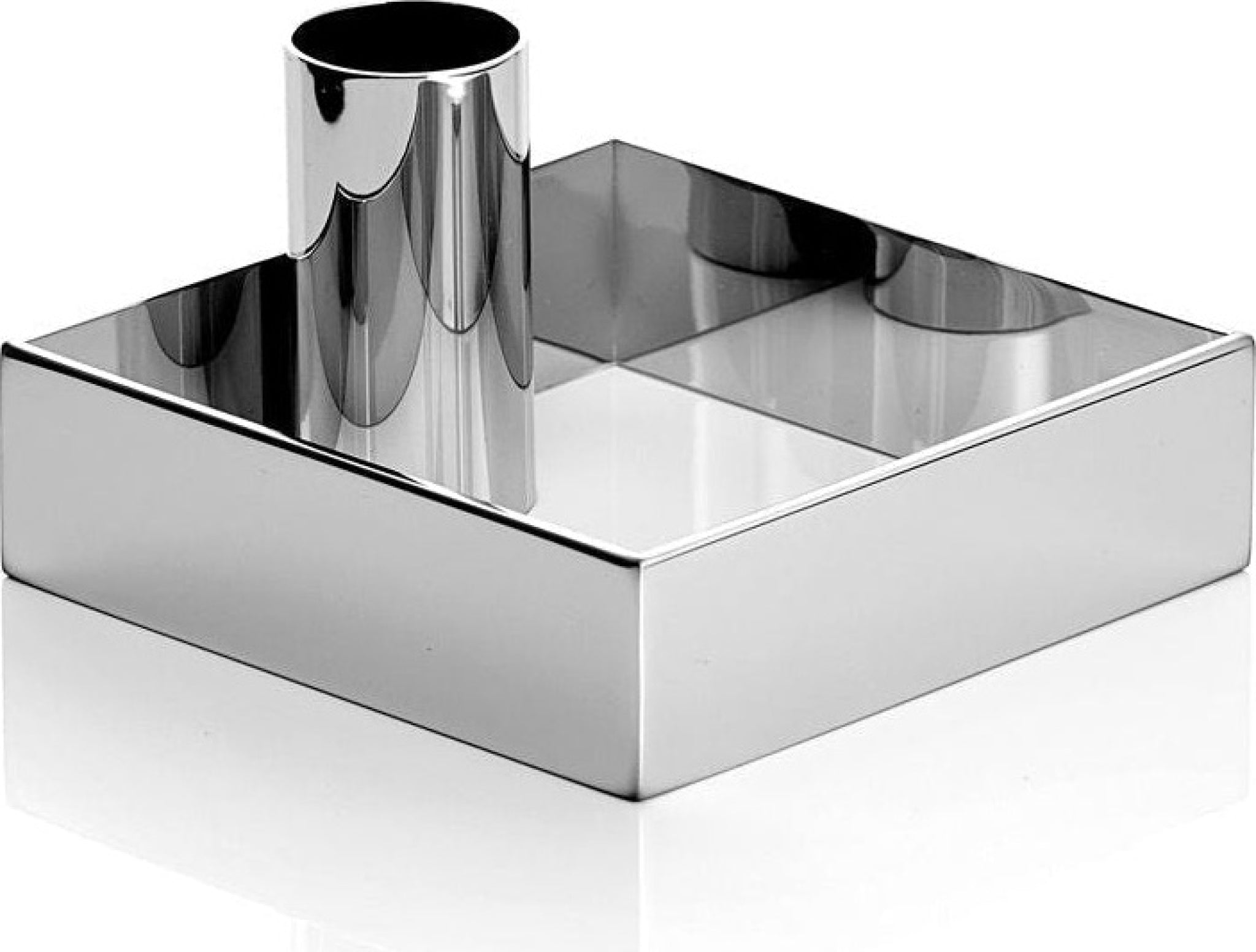 Malling Living Edge Candle Holder, Chrome