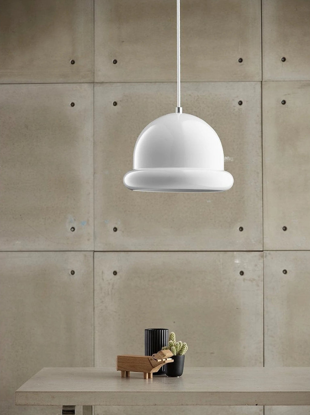 Dyberg Larsen Hattrick Pendant White, Ø23