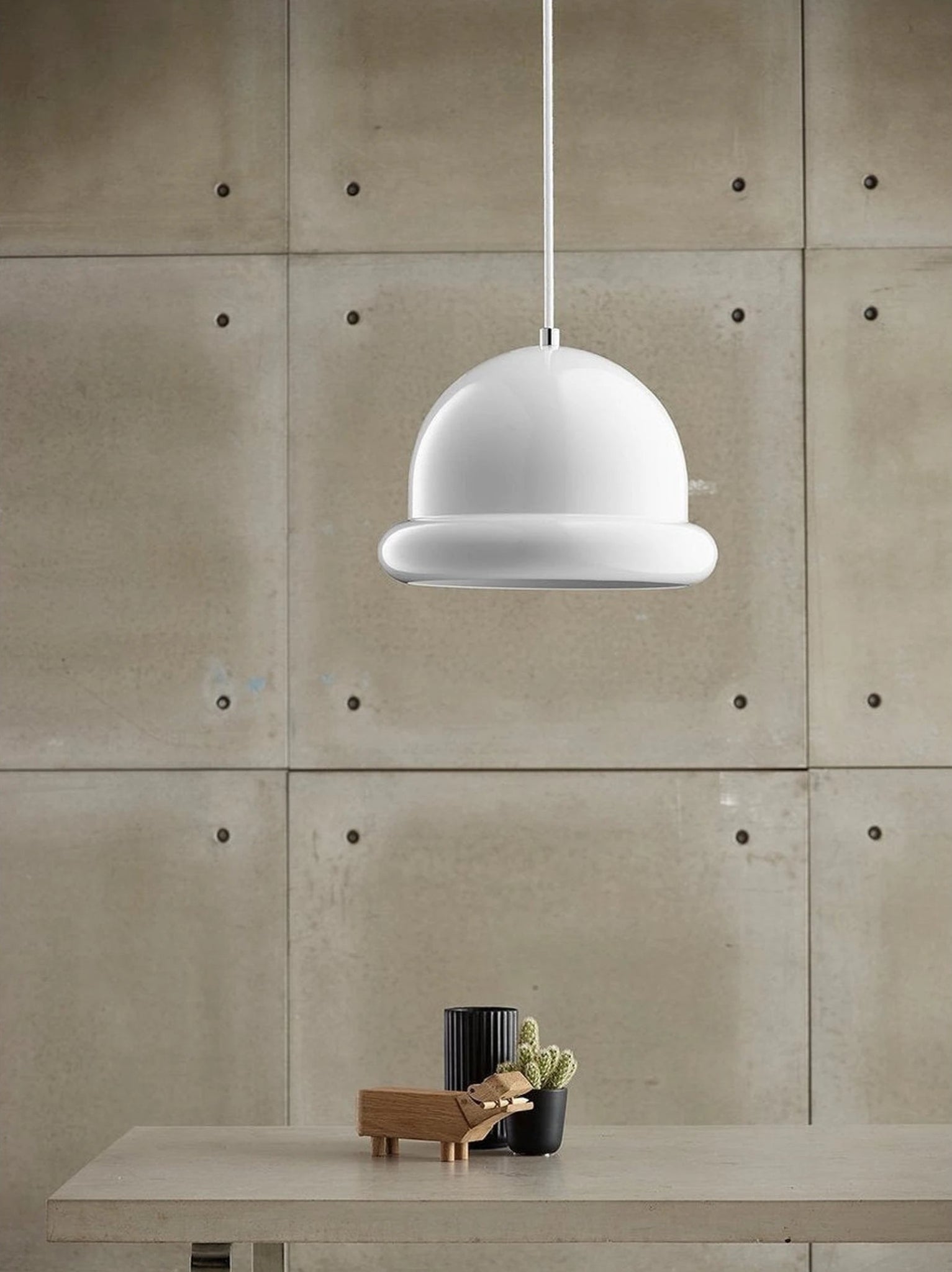 Dyberg Larsen Hattrick Pendant White, Ø23