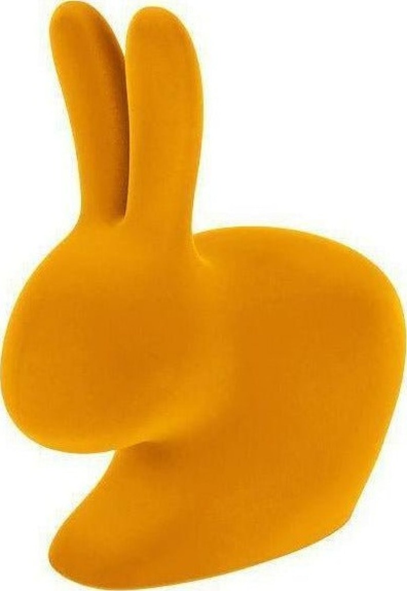 Qeeboo Baby Bunny Chair Velvet Finish, Dark Gold