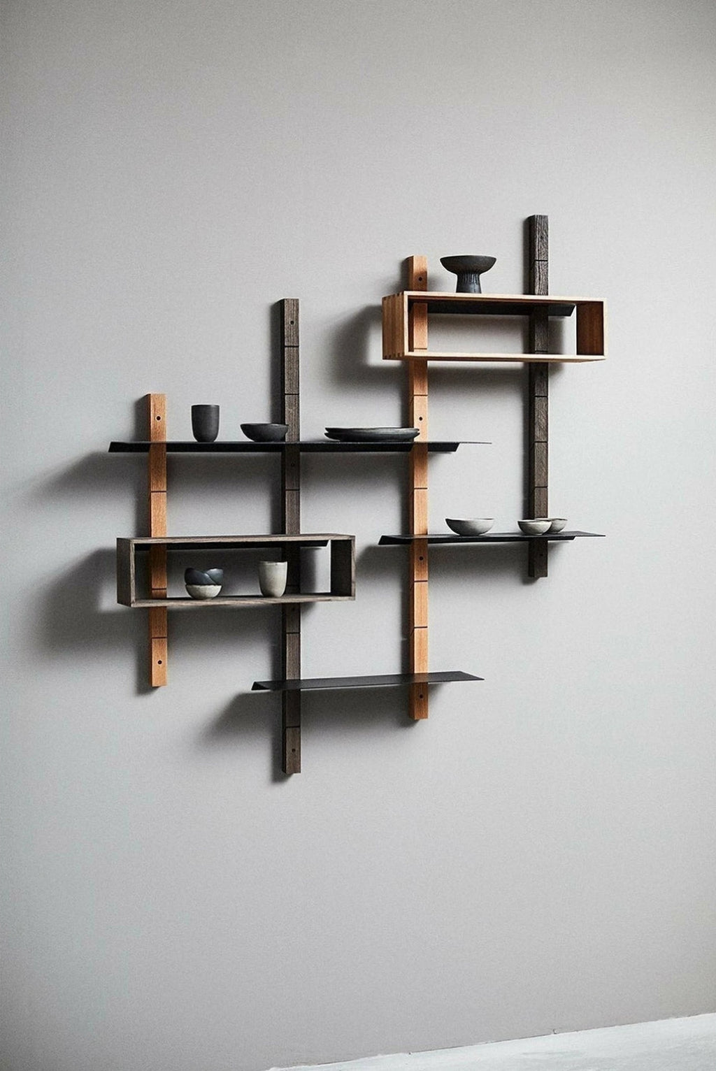 Muubs Oaks Shelf Open Smoked Oak, 70cm