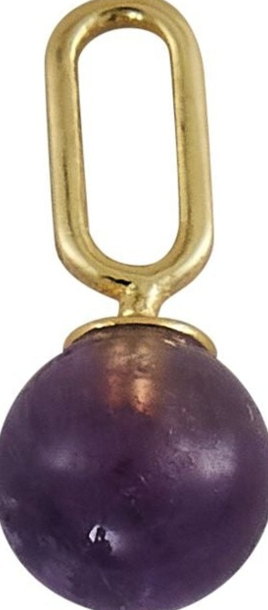 Design Letters Stone Drop Pendant 5mm 18k Gold Plated Silver, Pure Crystal