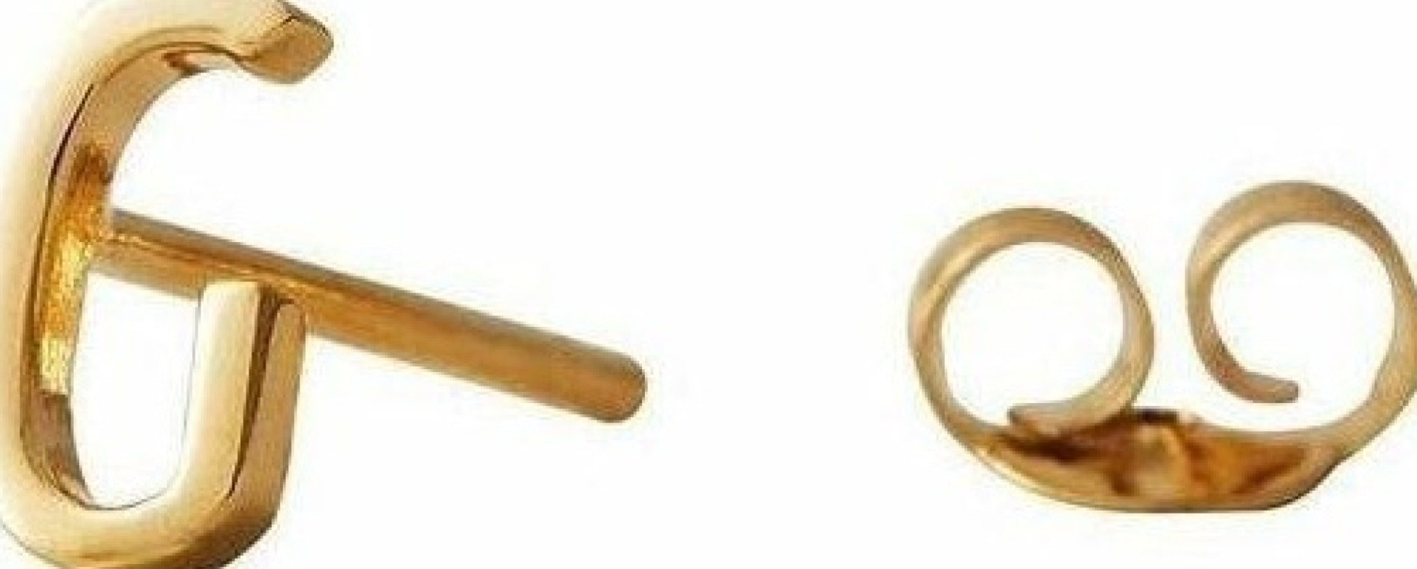 Design Letters Earring with Letter, Gold, G