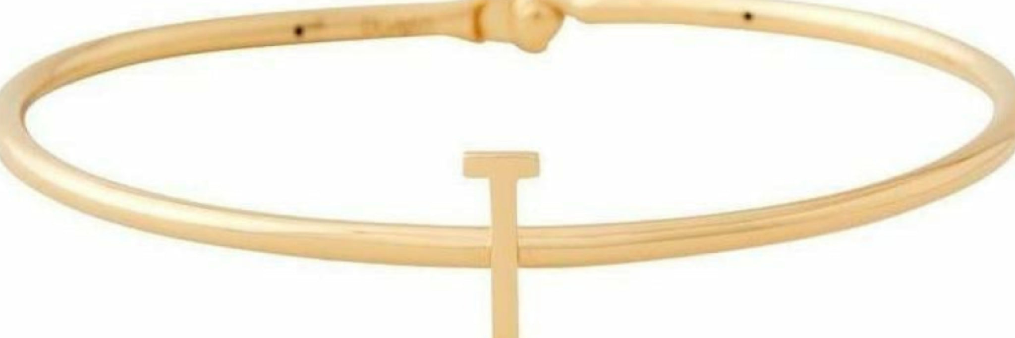 Design Letters My Bangle T Bangle, 18k Gold Plated Silver
