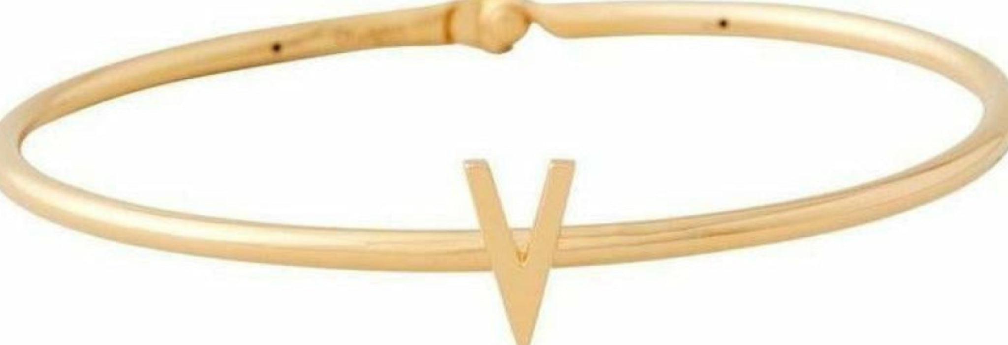 Design Letters My Bangle V Bangle, 18k Gold Plated Silver