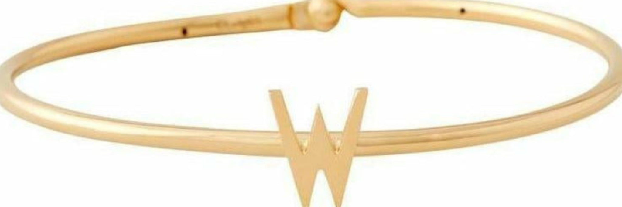 Design Letters My Bangle W Bangle, 18k Gold Plated Silver
