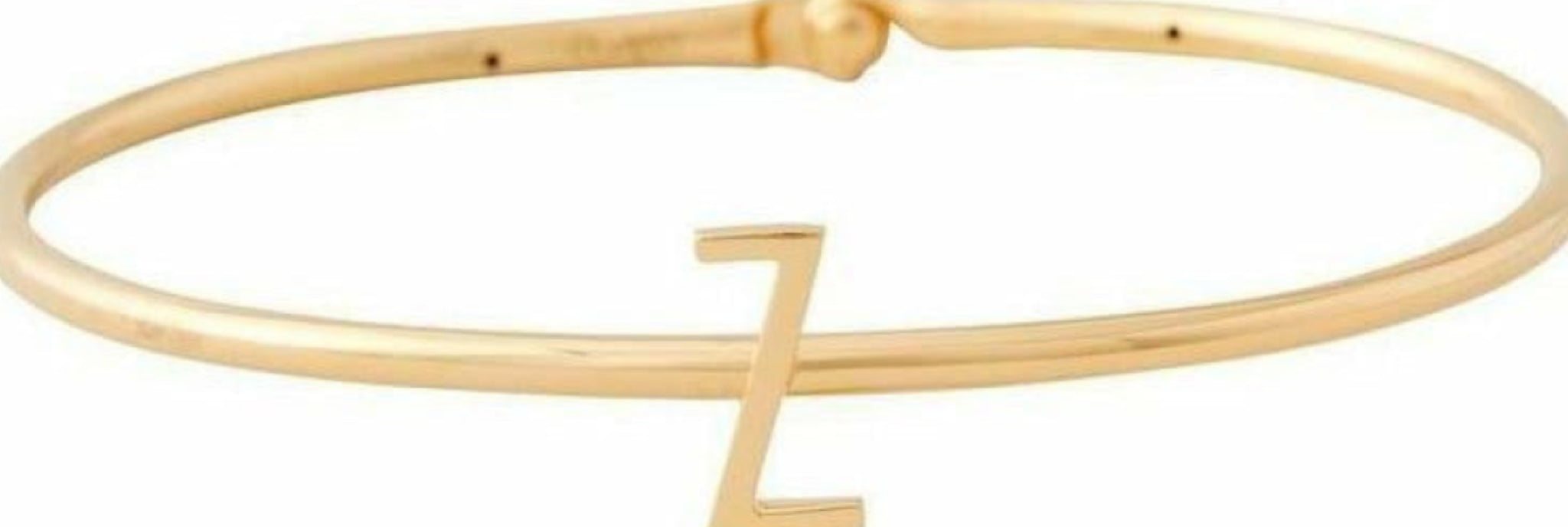 Design Letters My Bangle Z Bangle, 18k Gold Plated Silver