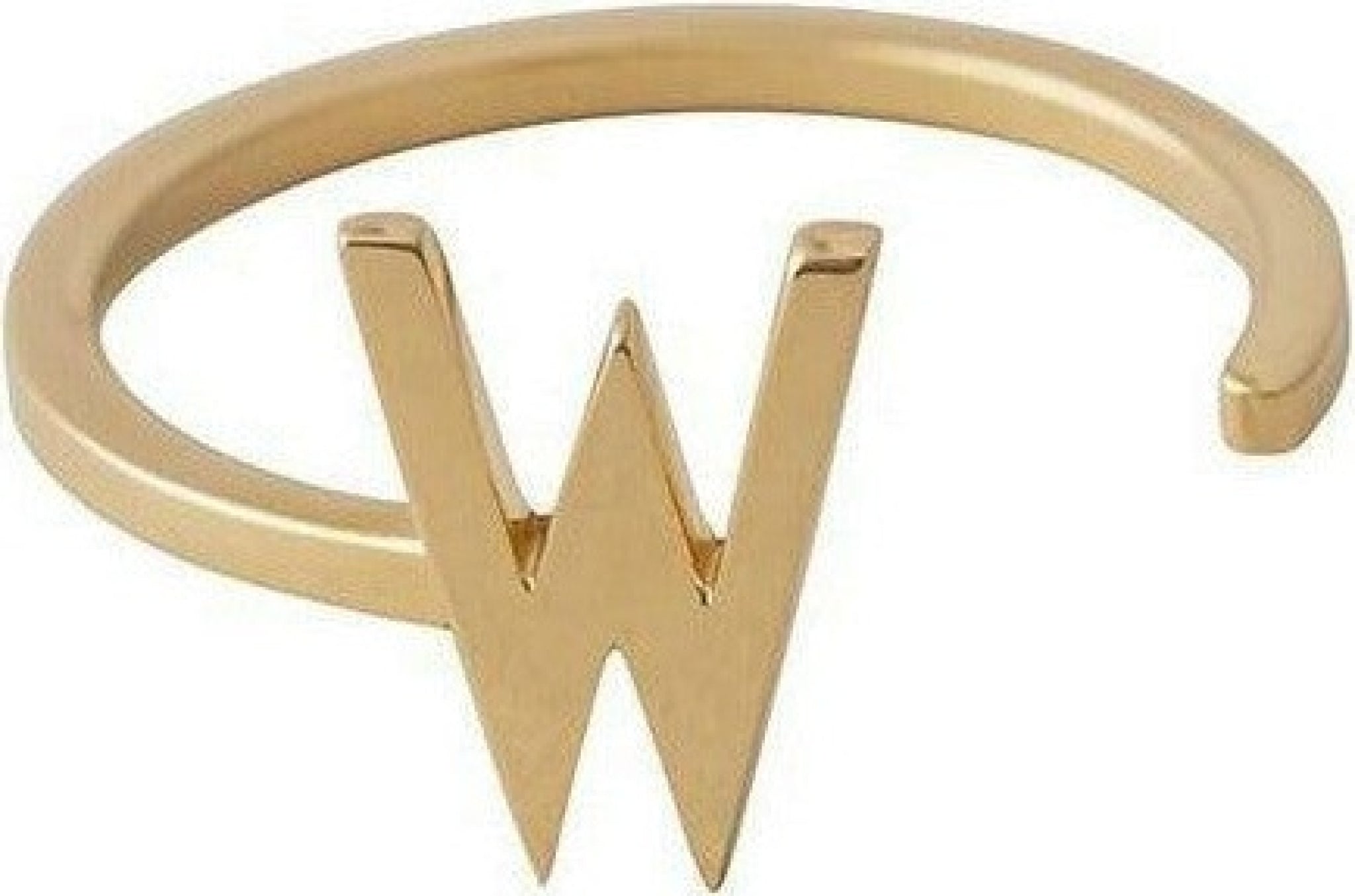 Design Letters Letter Ring A-Z, 18k Gold Plated, W