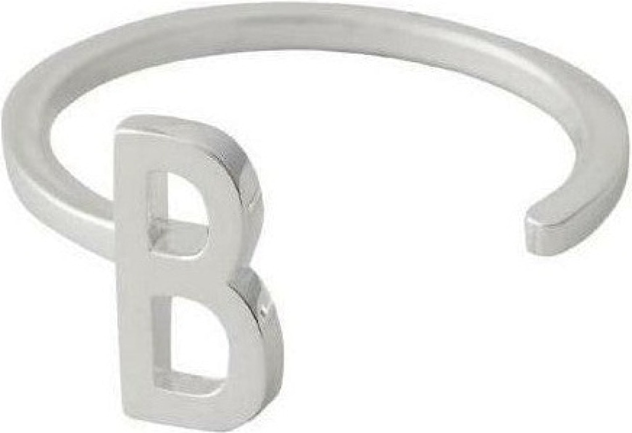 Design Letters Letter Ring A-Z, 925 Sterling Silver, B
