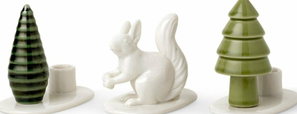 Dottir Winter Stories Flock Squirrel Candle Holder