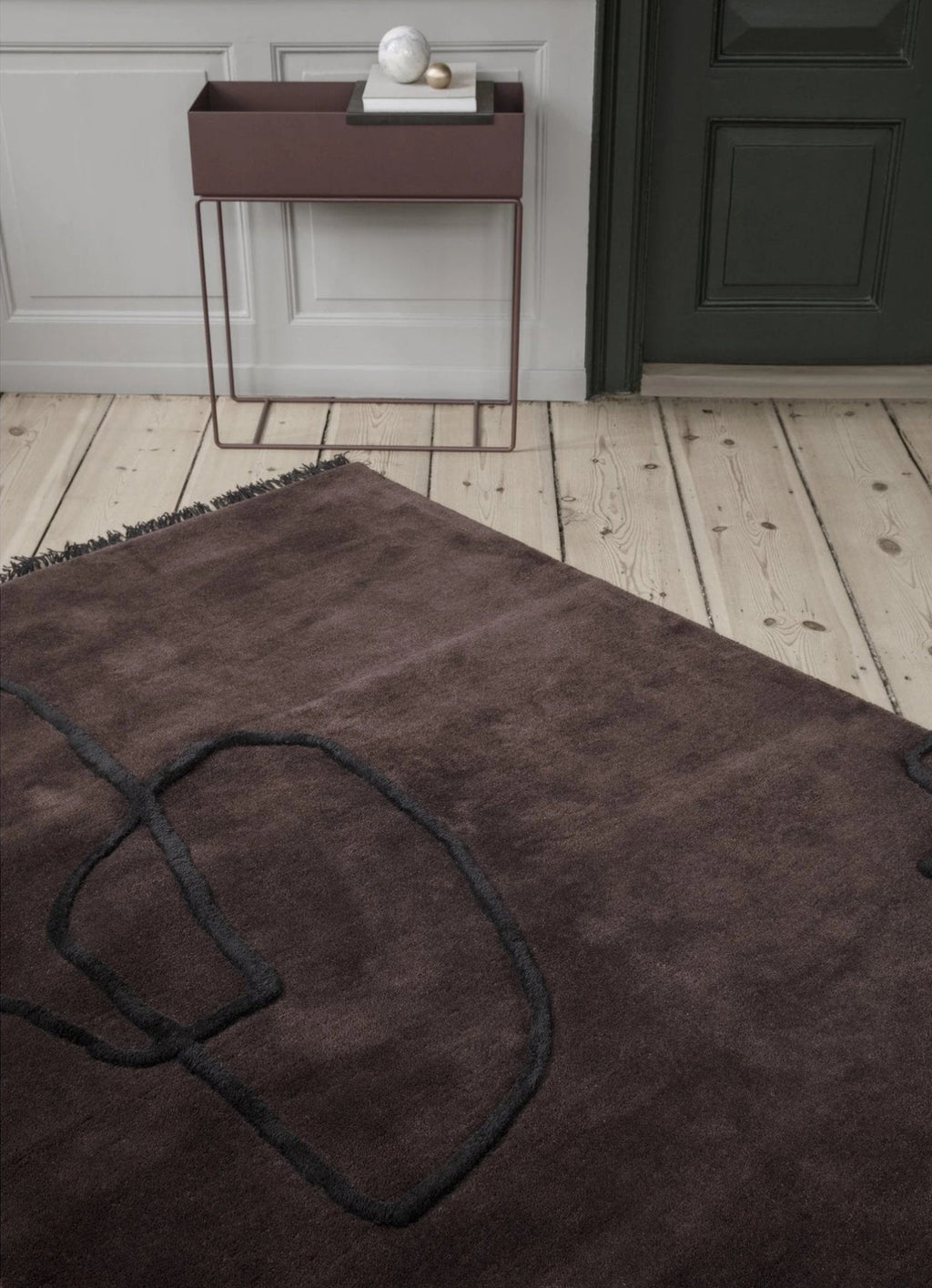 Ferm Living Desert Rug, Reddish Brown