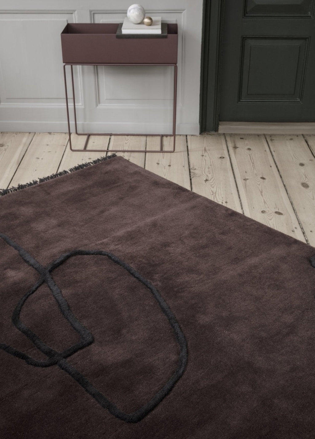 Ferm Living Desert Rug, Reddish Brown