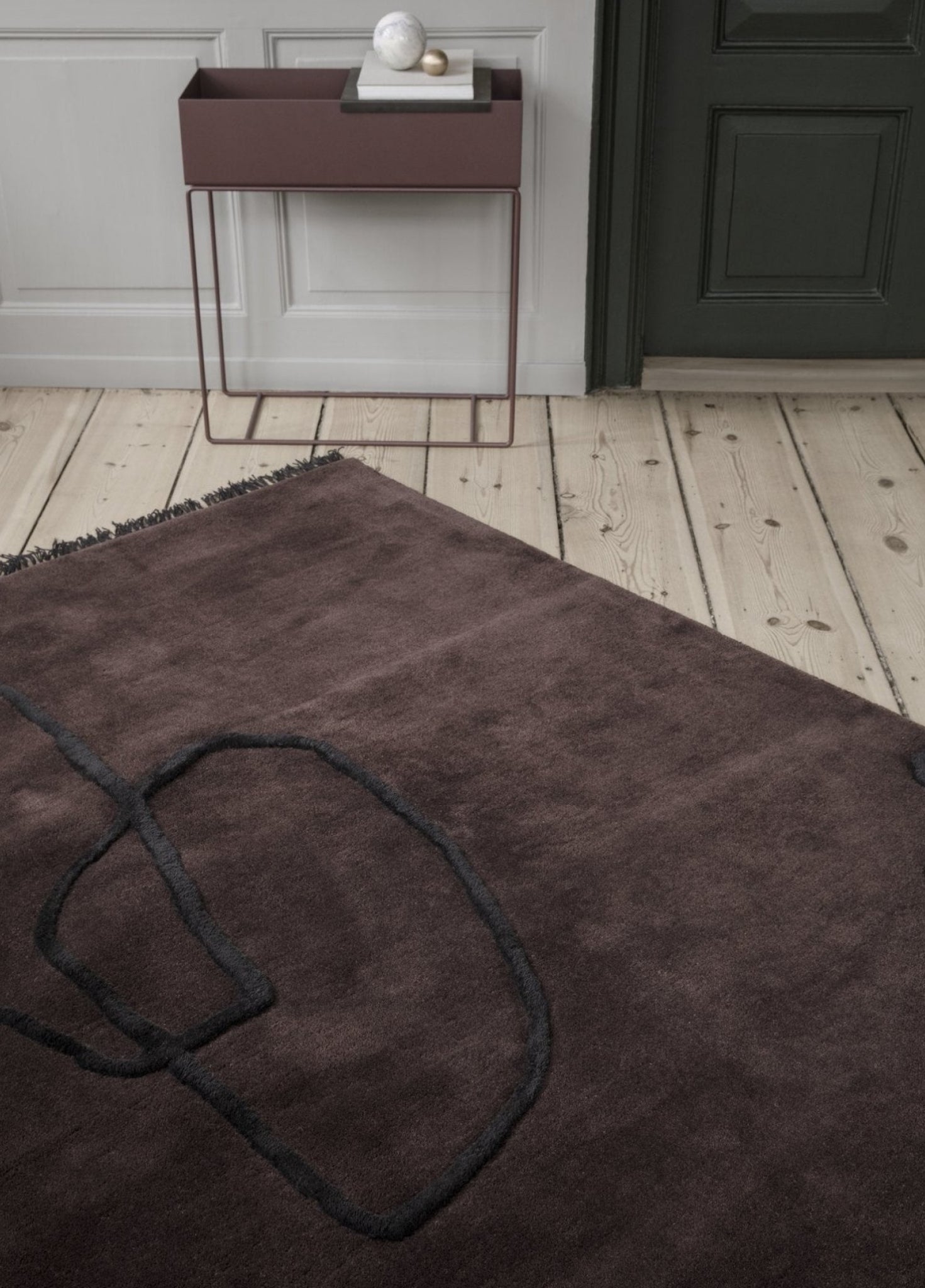 Ferm Living Desert Rug, Reddish Brown